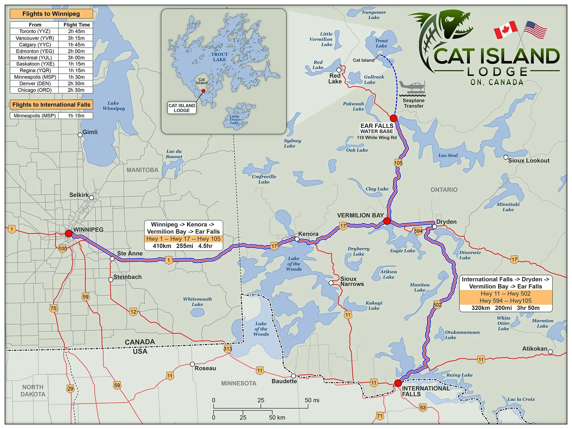 Official Cat Island Lodge travel map