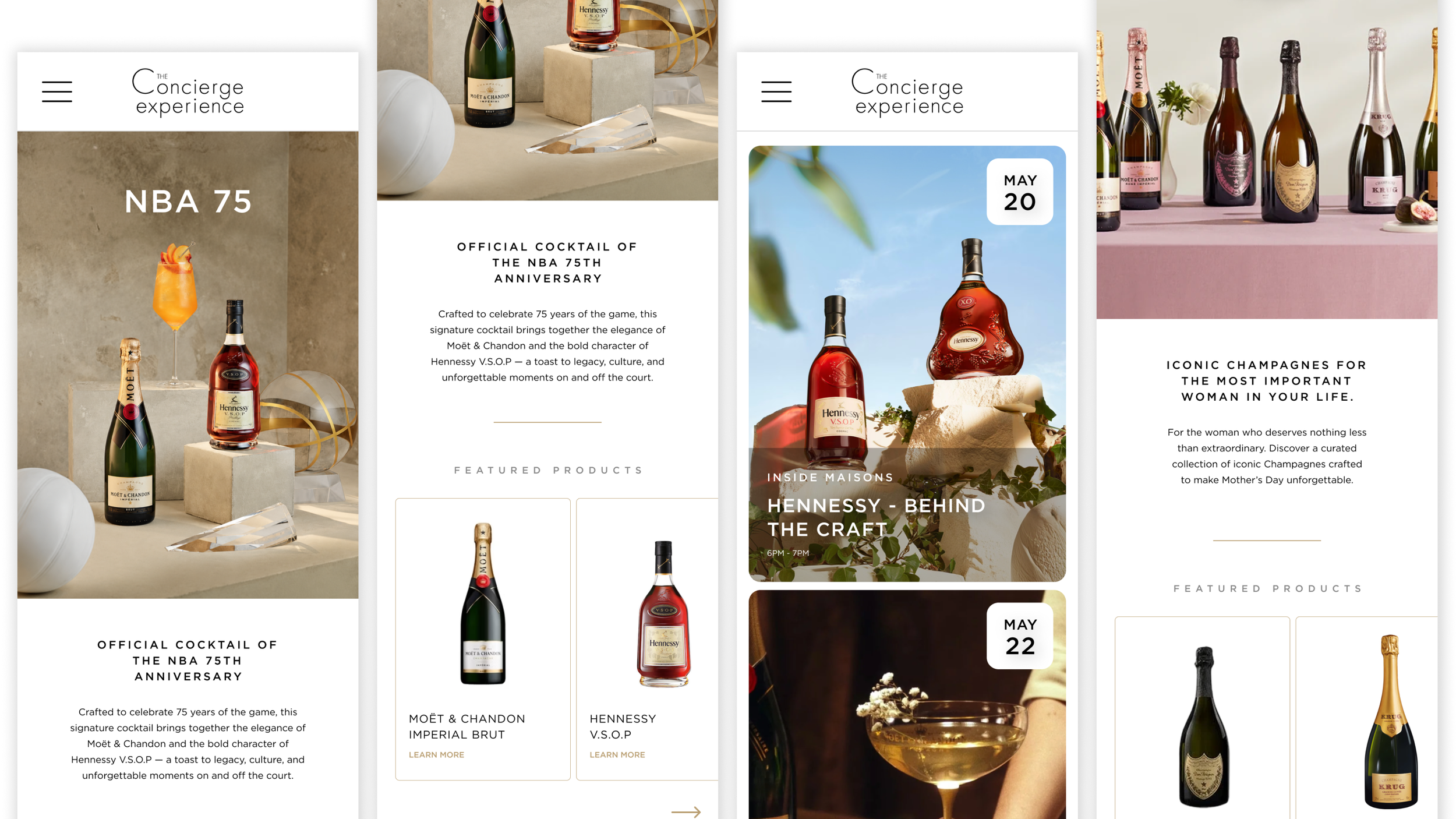 Concierge platform — screen designs