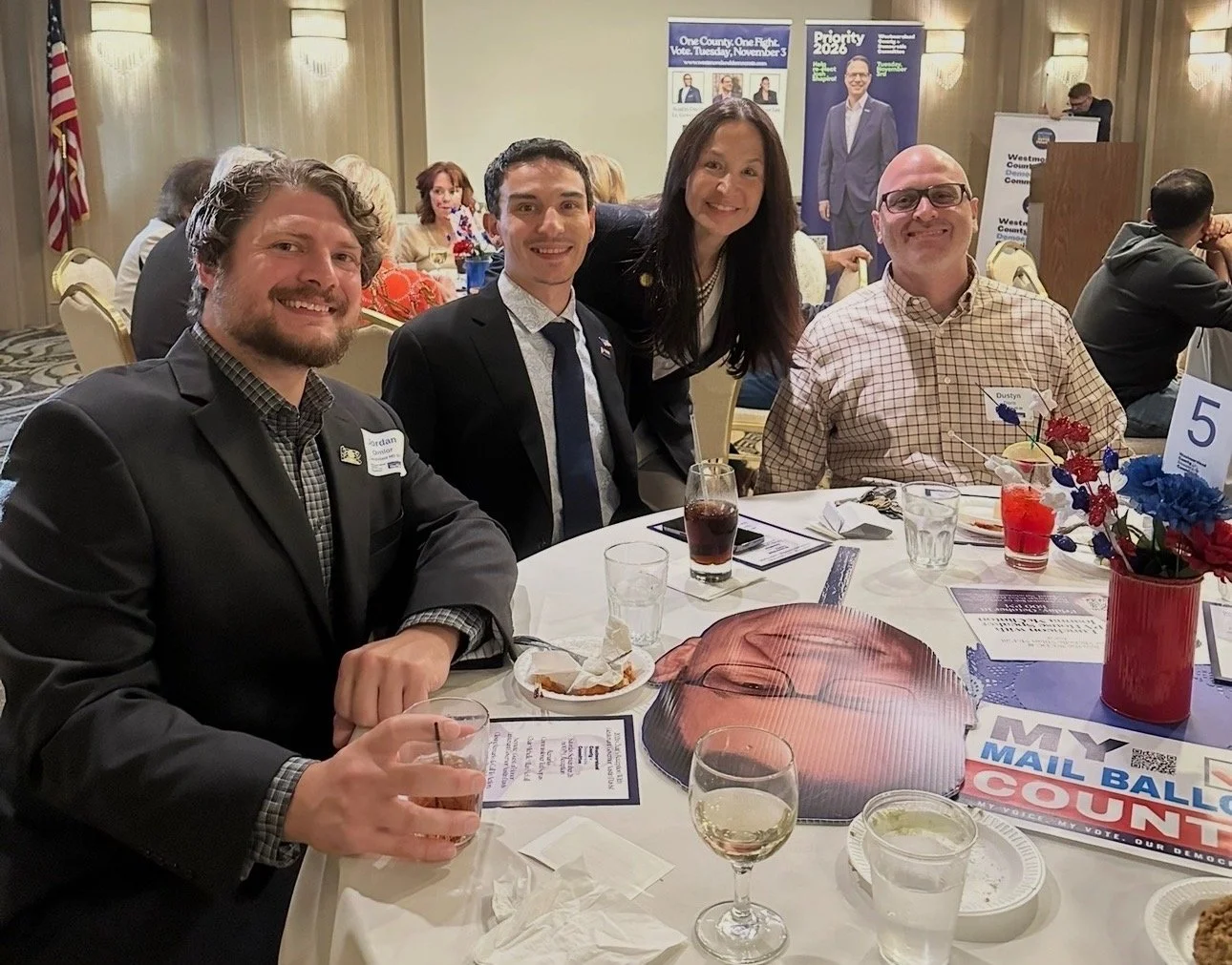 Westmoreland Democrats together at a party event