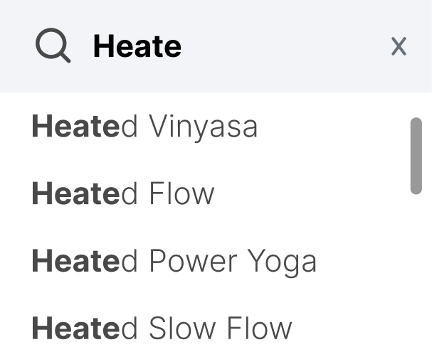 Controlled vocabulary search component