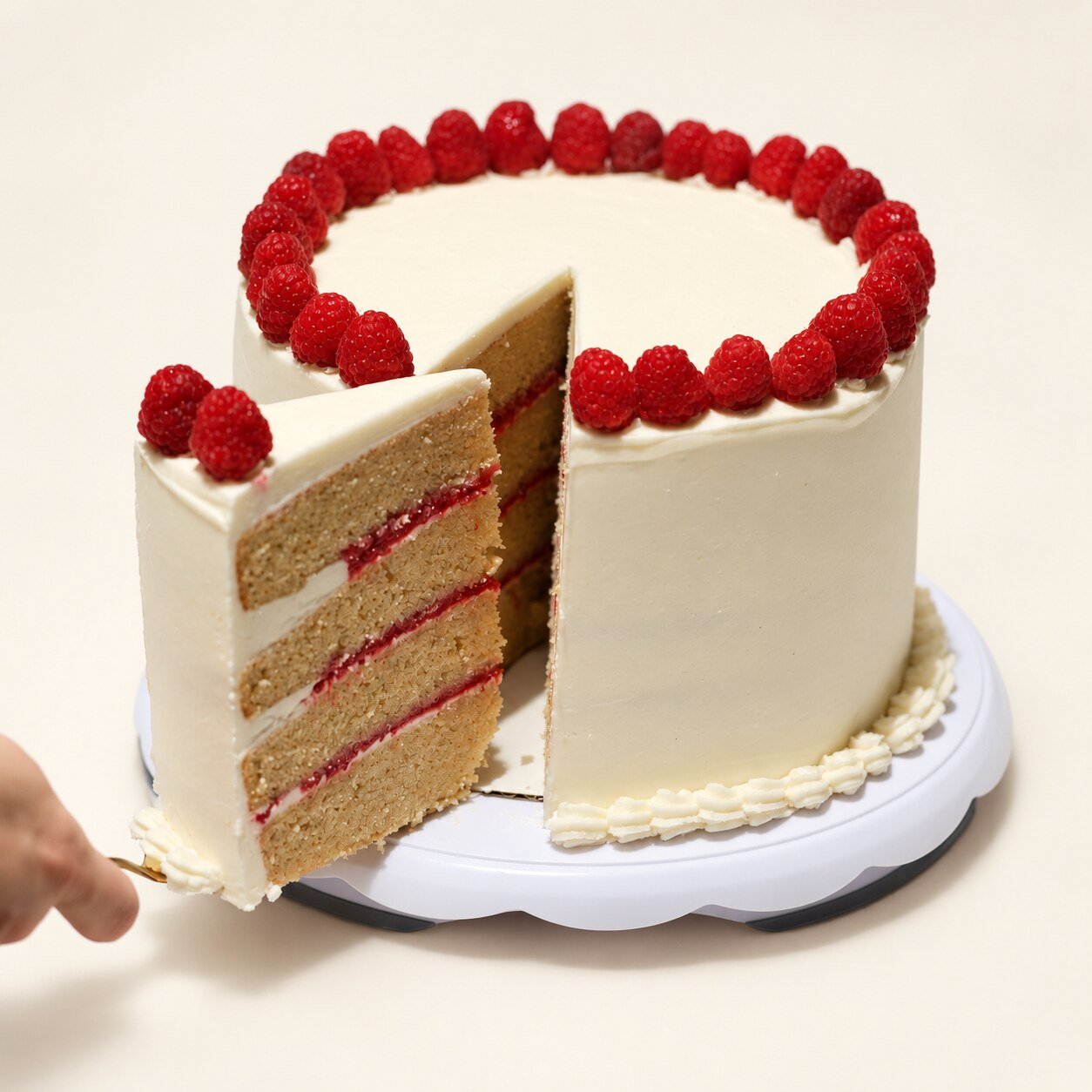 Raspberry layer celebration cake