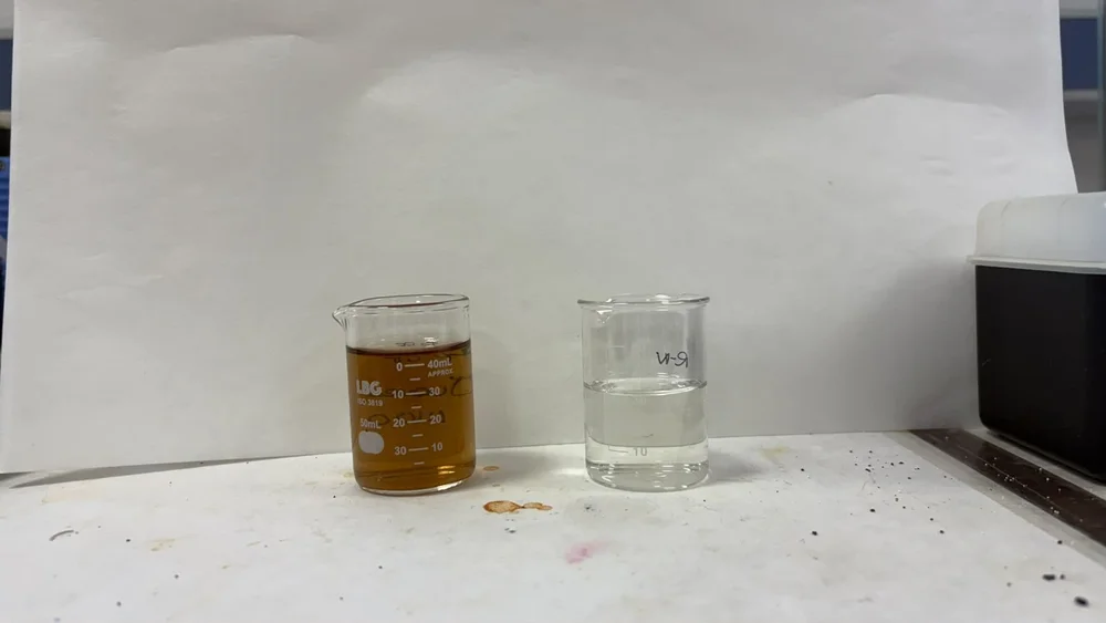 Agua antes y despues del tratamiento