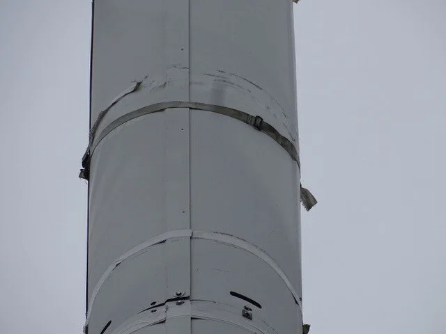 Hurricane tape wrapped around a concealment shroud