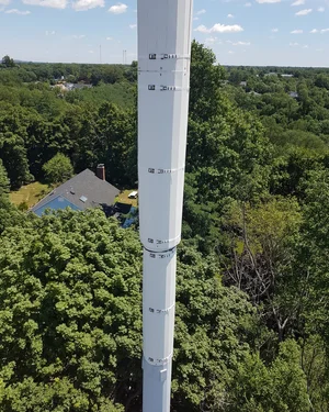WindBands holding every shroud on a stealth monopole