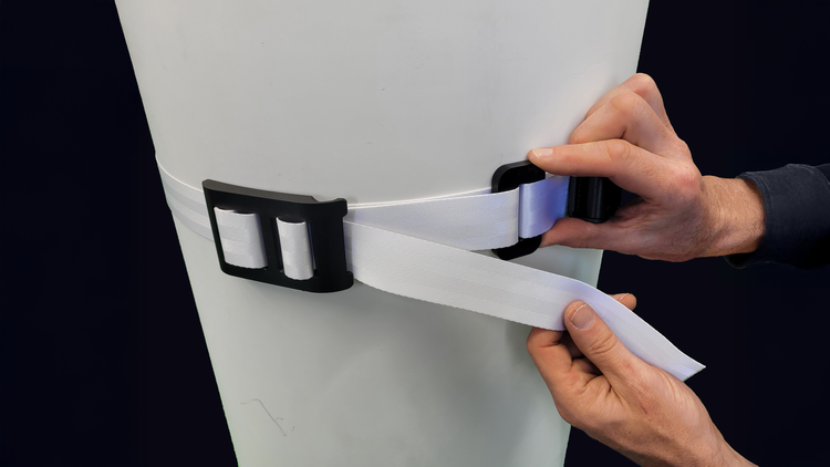 Tightening the WindBand strap through the Main Buckle