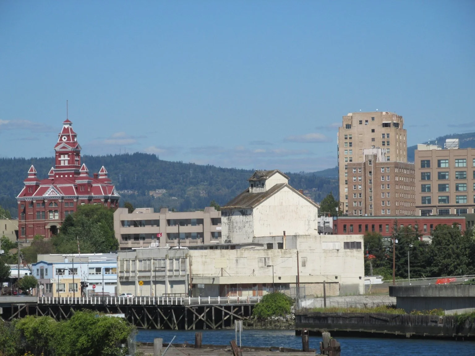 Downtown Bellingham Washington and Bellingham Bay