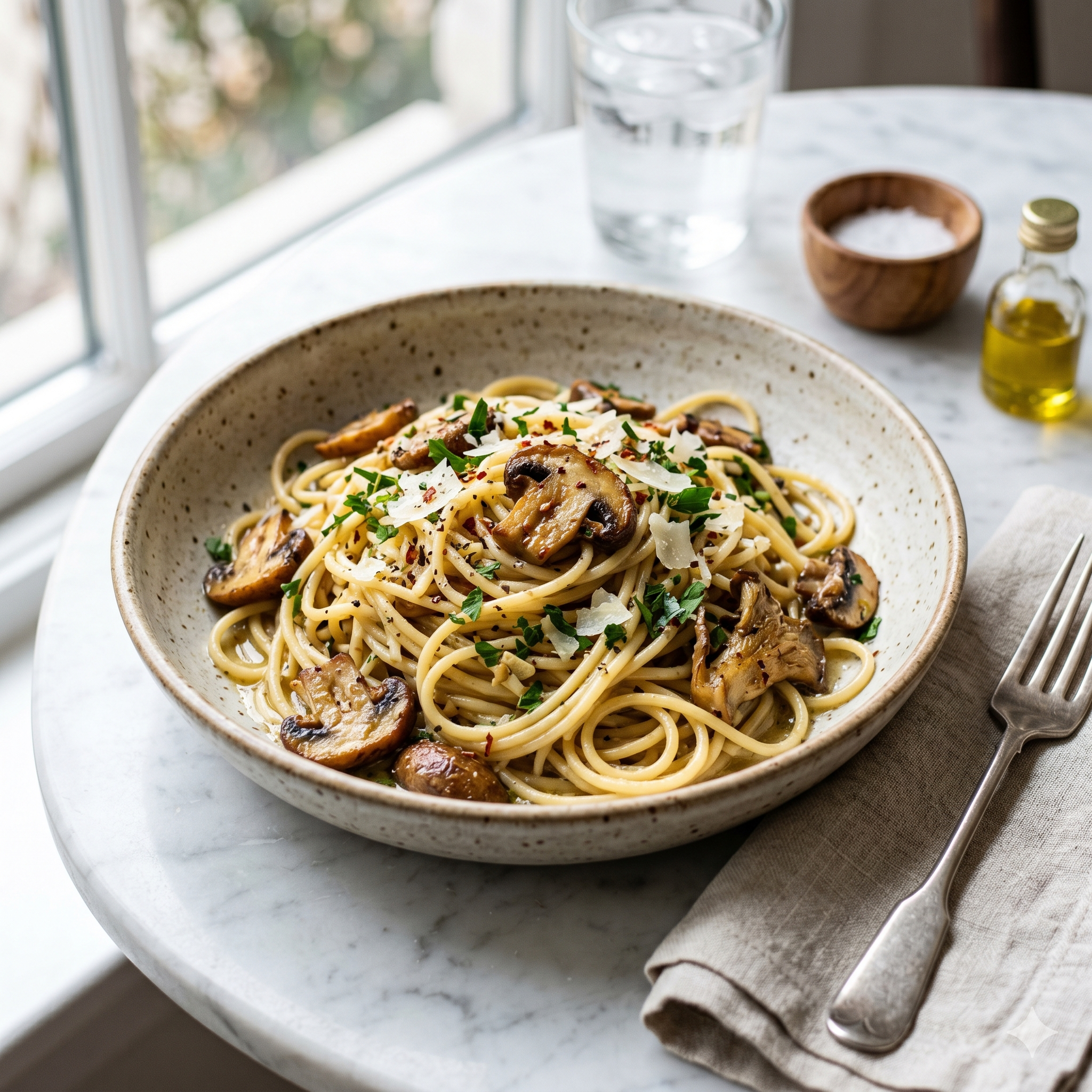 Garlic Mushroom Pasta