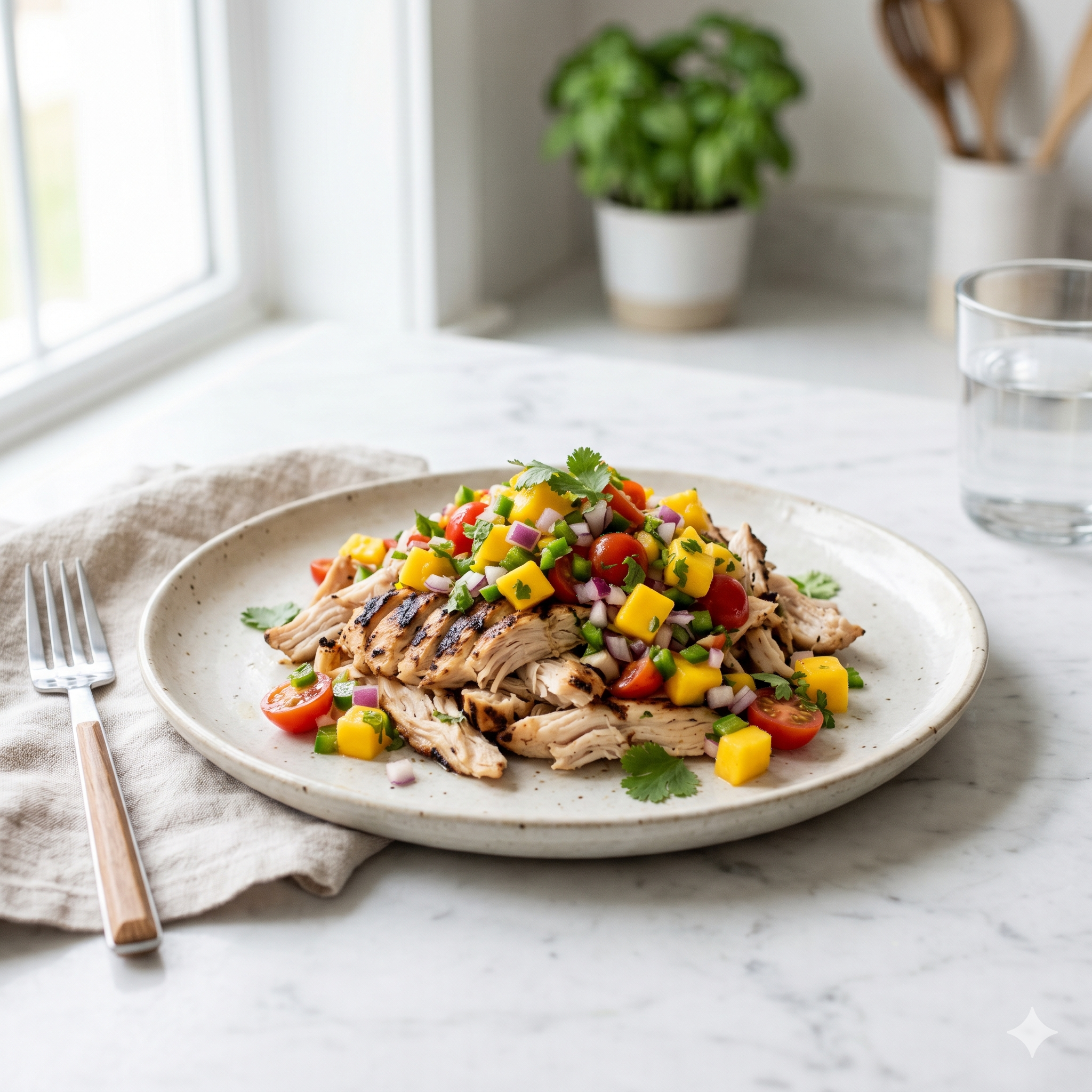 Grilled Chicken with Mango Pico