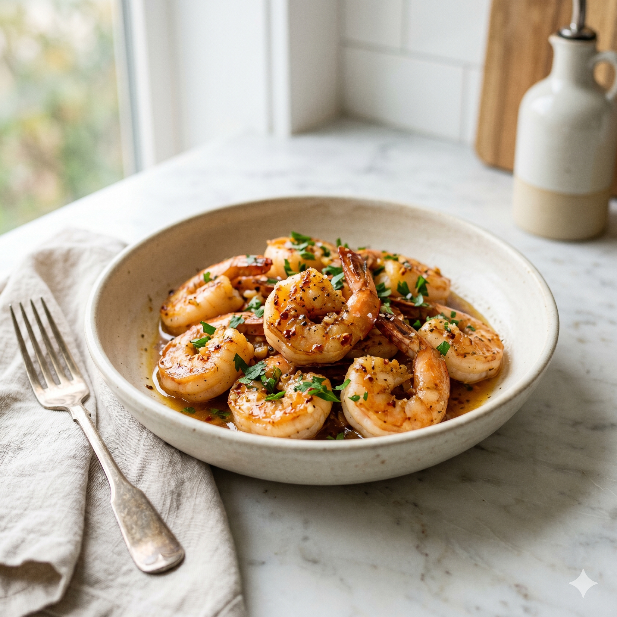 Honey Garlic Butter Shrimp & Broccoli