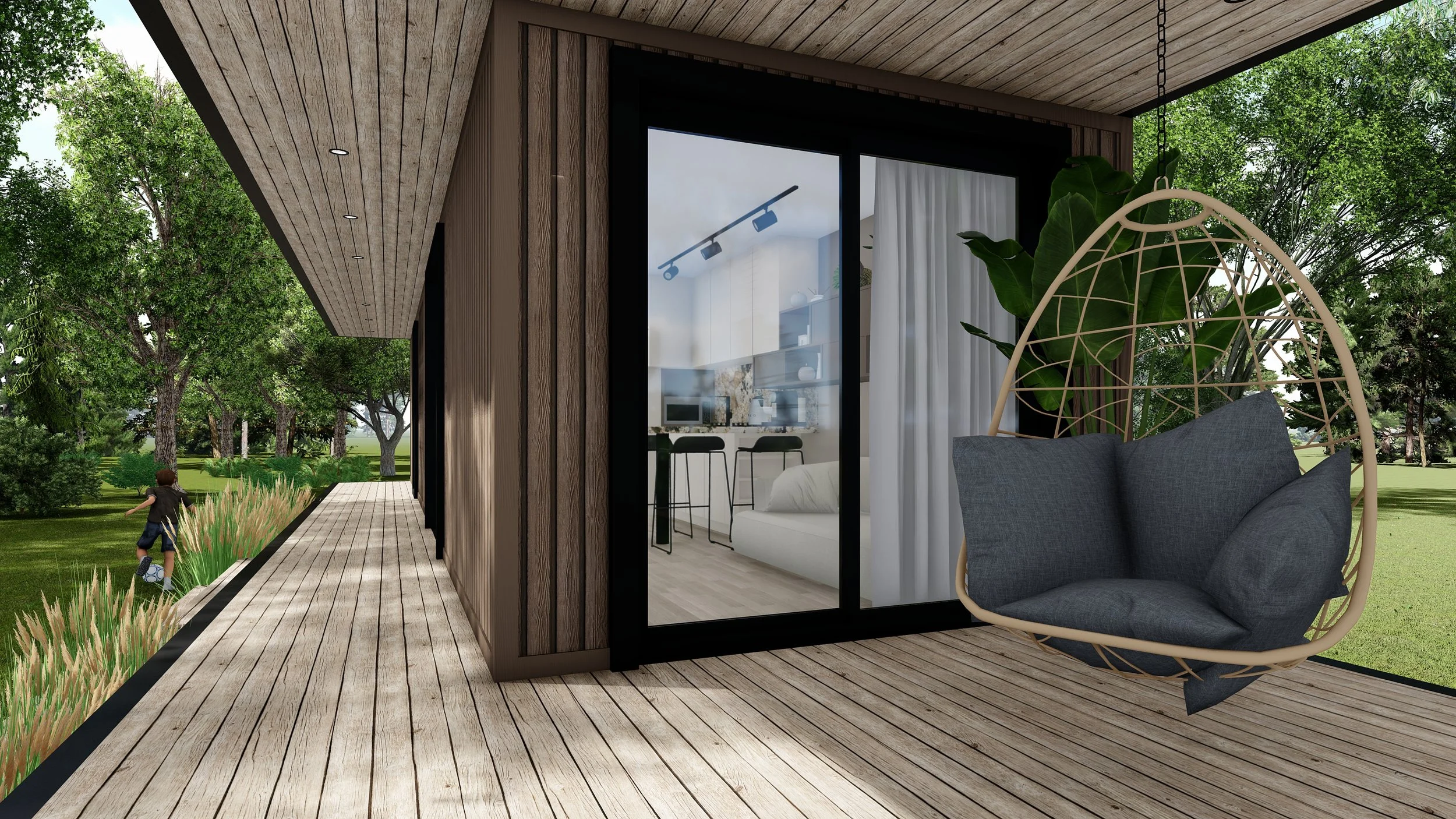 Módulo WMU con galería exterior