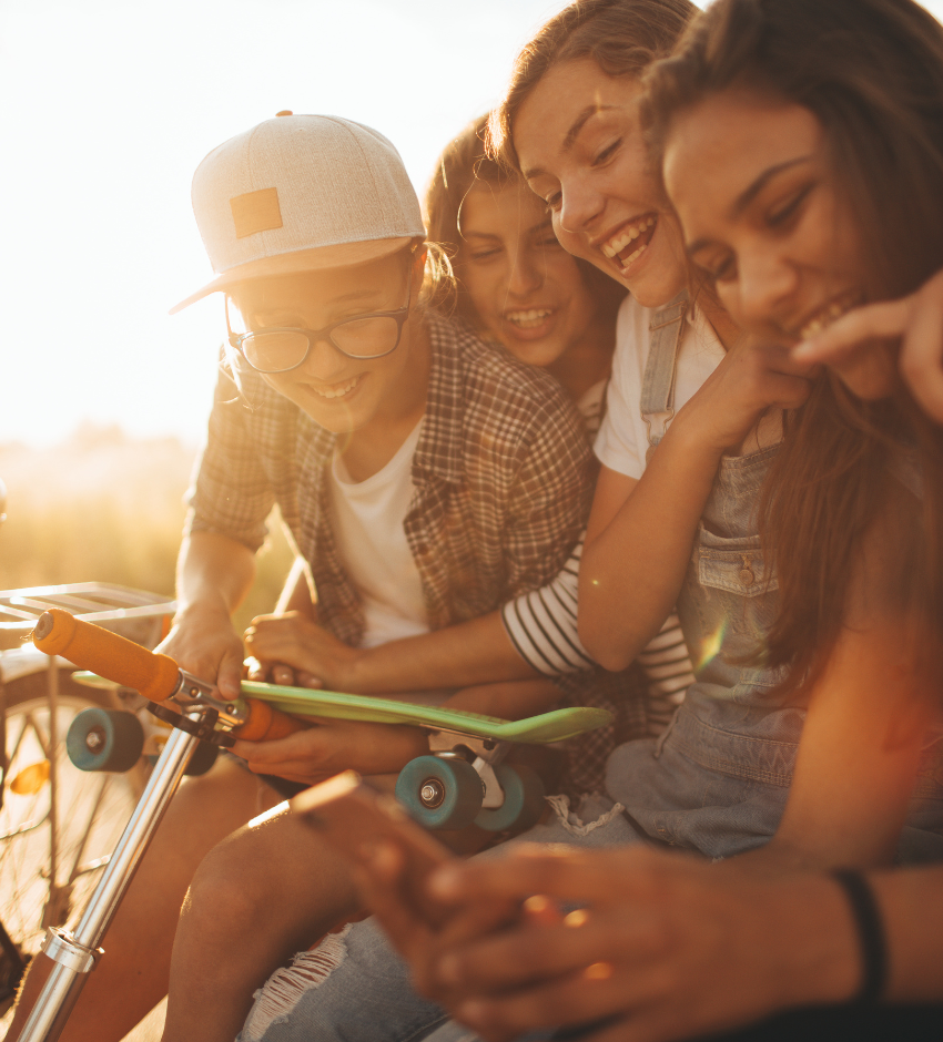 Family spending time together outdoors