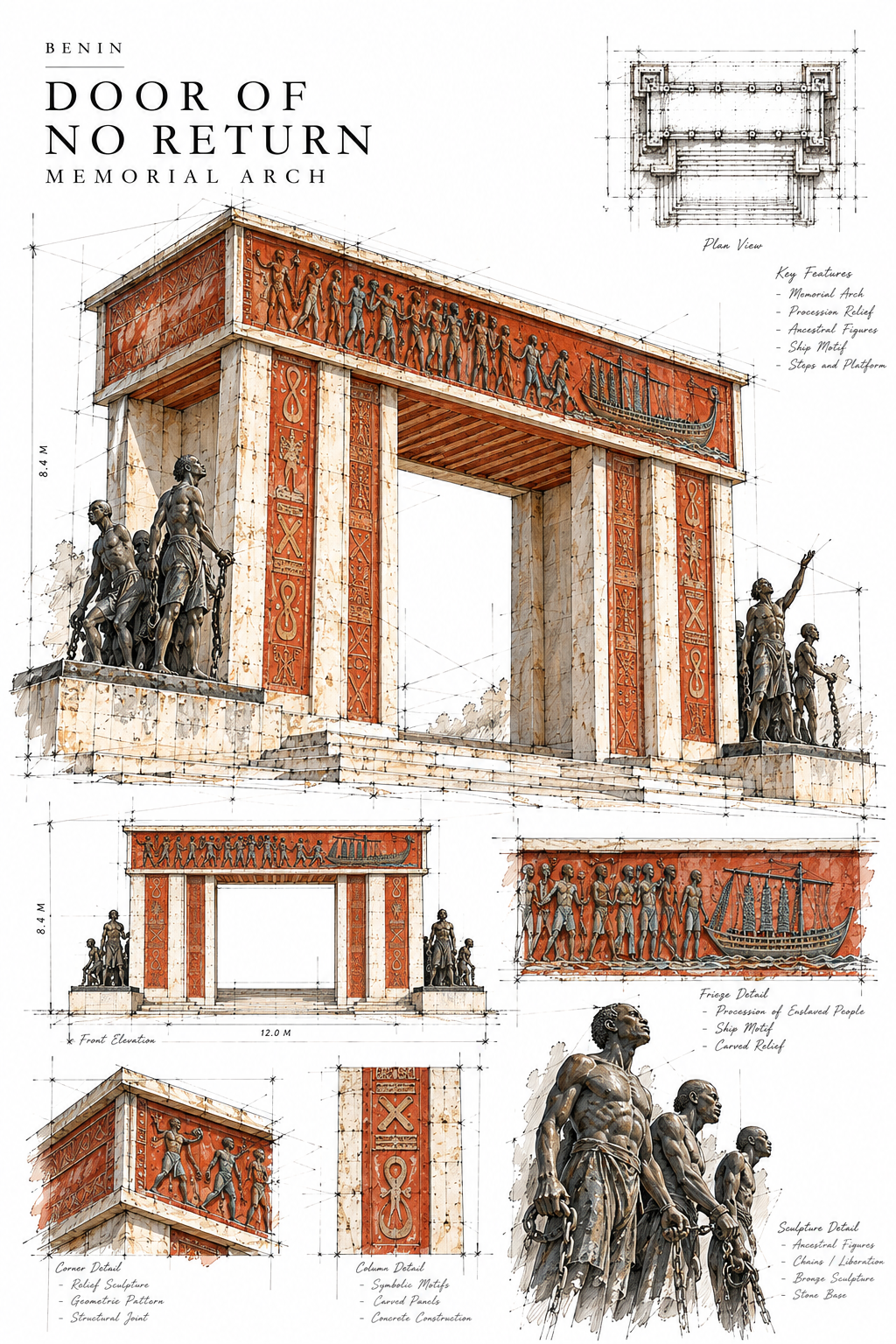 Door of No Return memorial arch — Ouidah, Benin