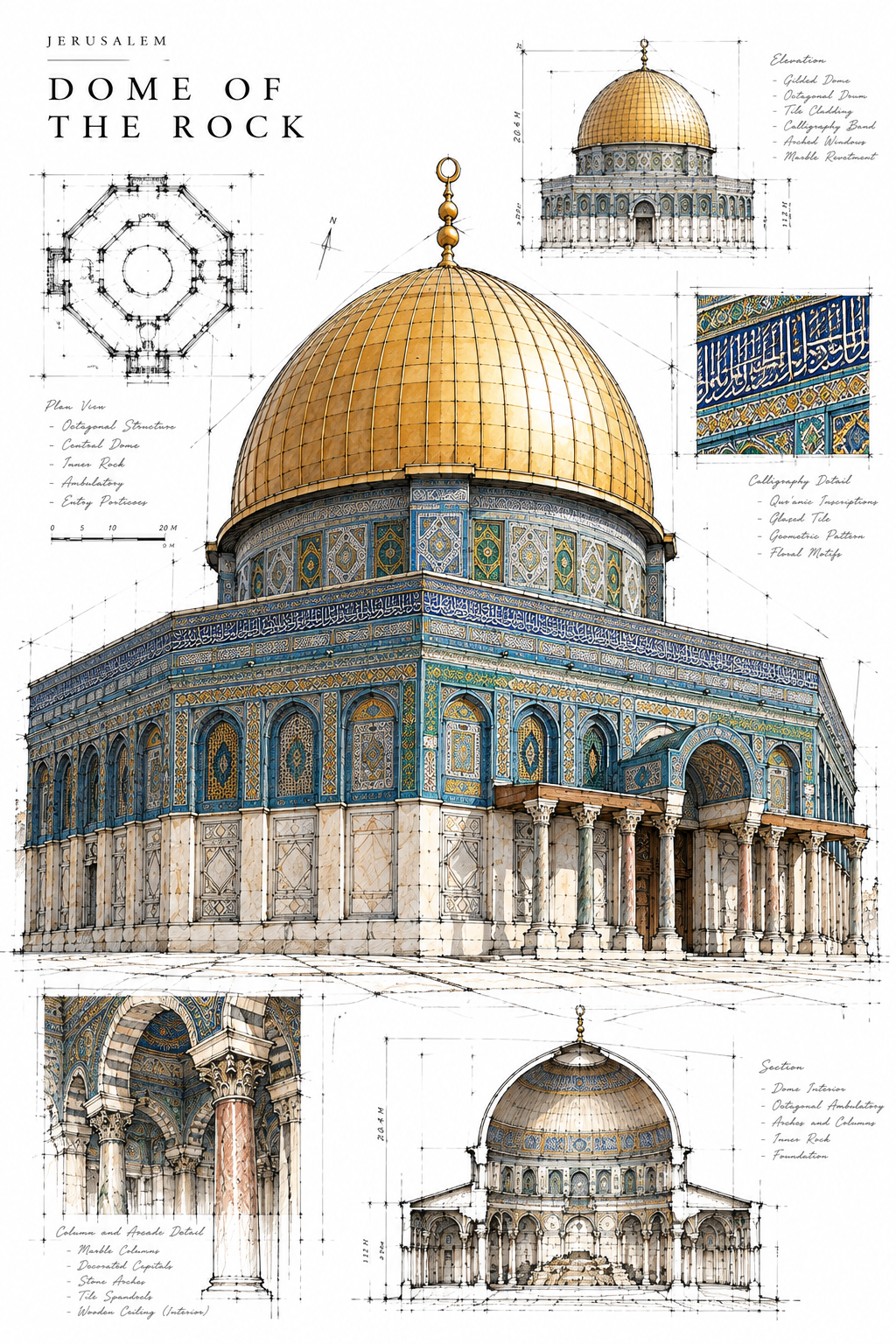Dome of the Rock — Jerusalem (Umayyad, 691 CE)