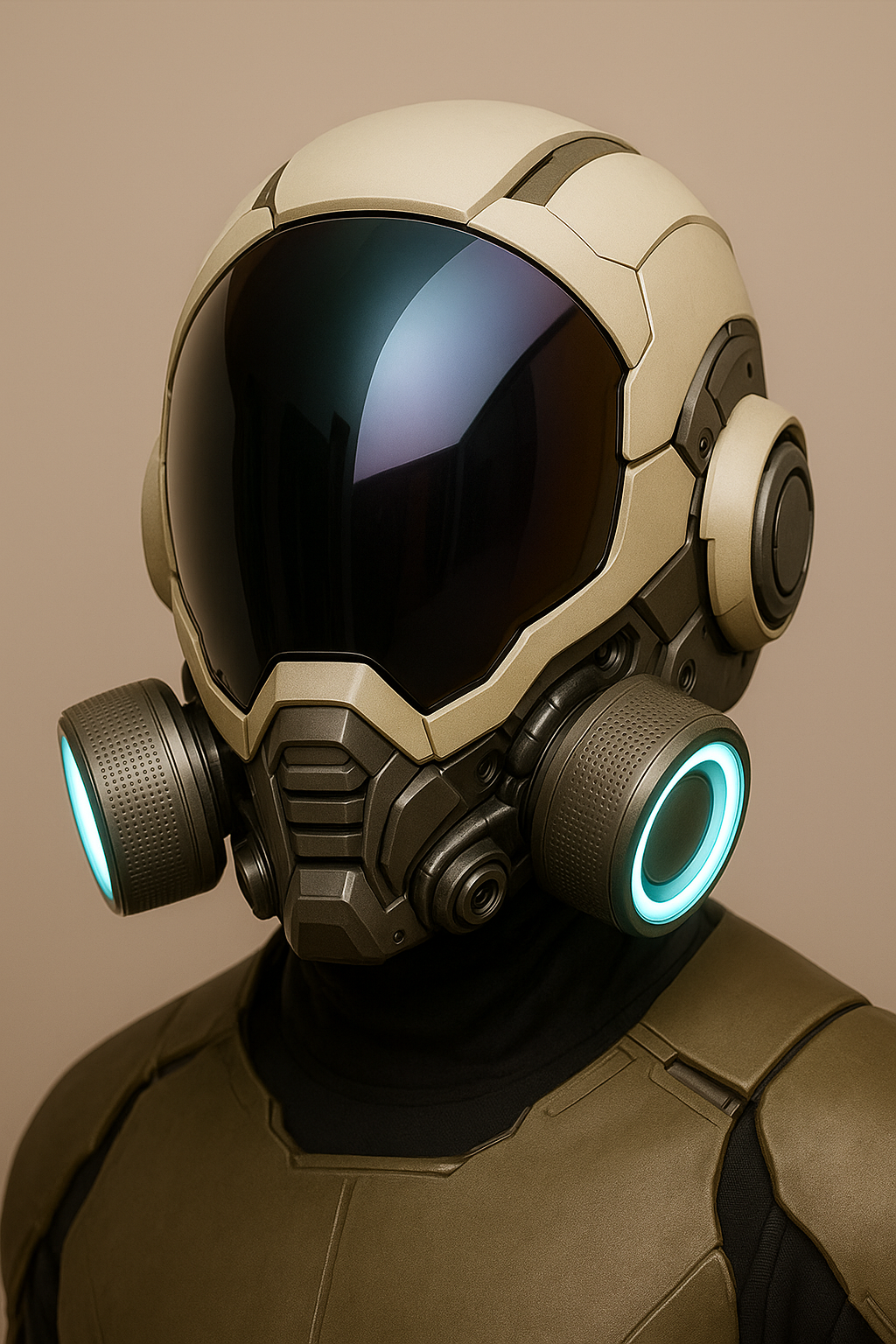 AHMx004 Breach avatar with single-canister respirator helmet