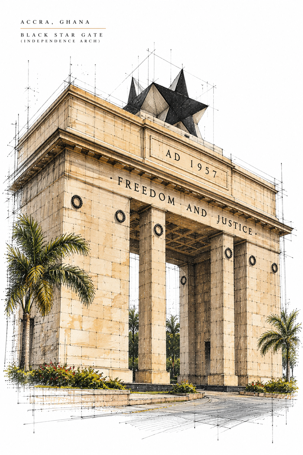 Black Star Gate (Independence Arch) — Accra, Ghana
