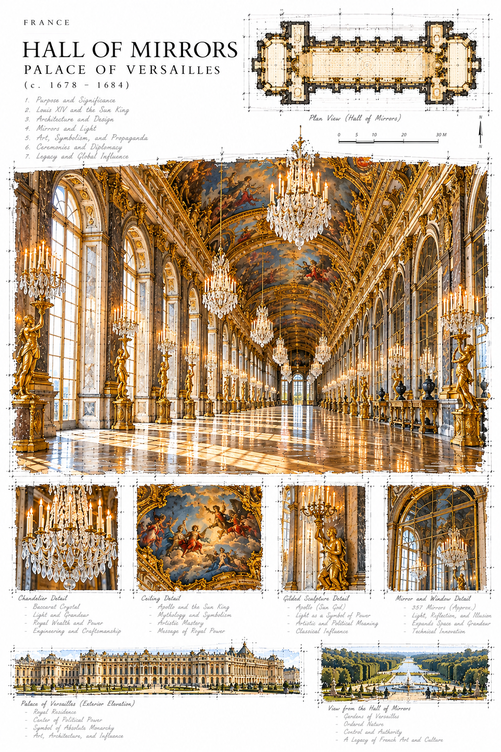 Hall of Mirrors, Palace of Versailles