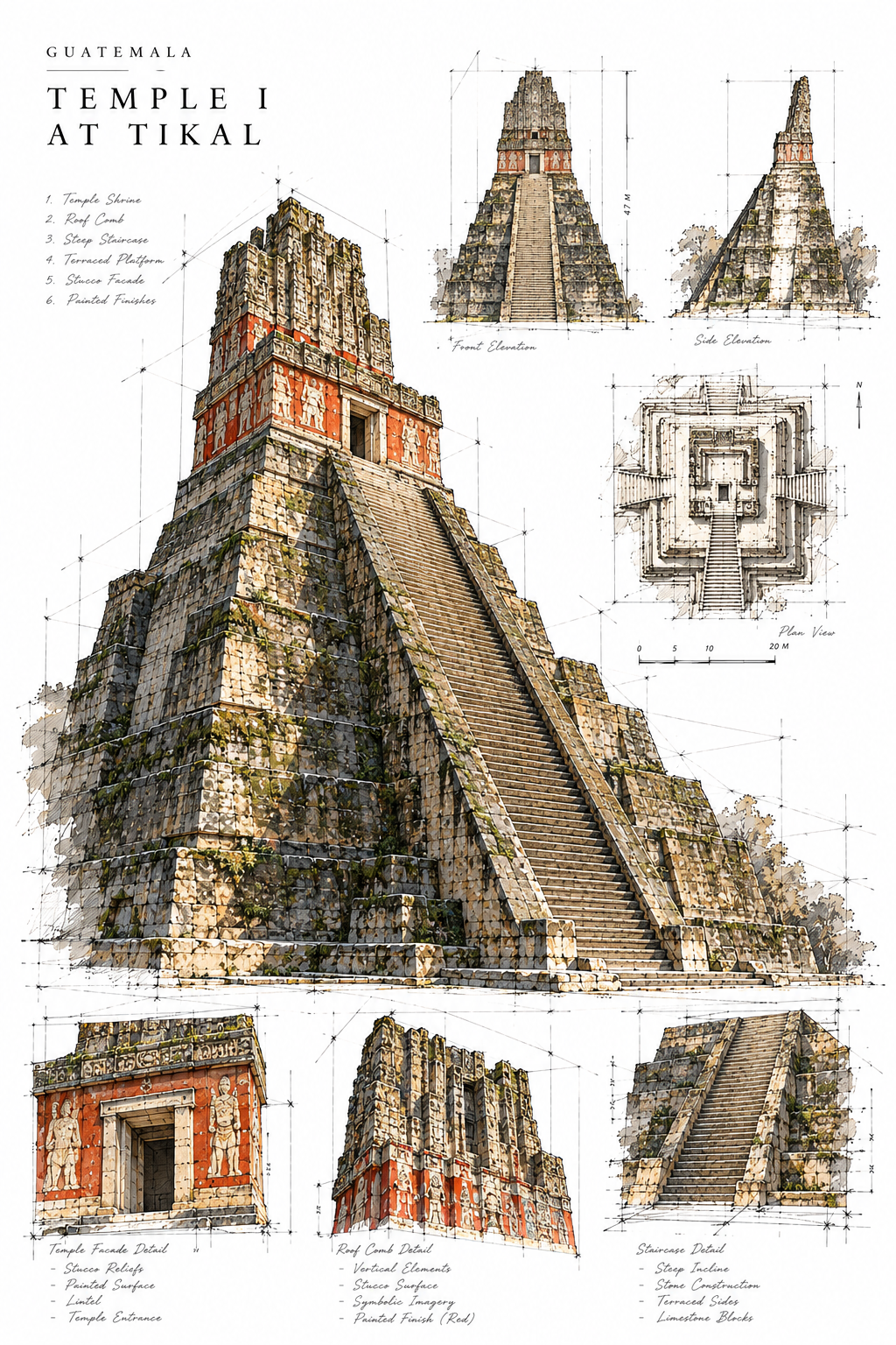 Temple I at Tikal — Guatemala