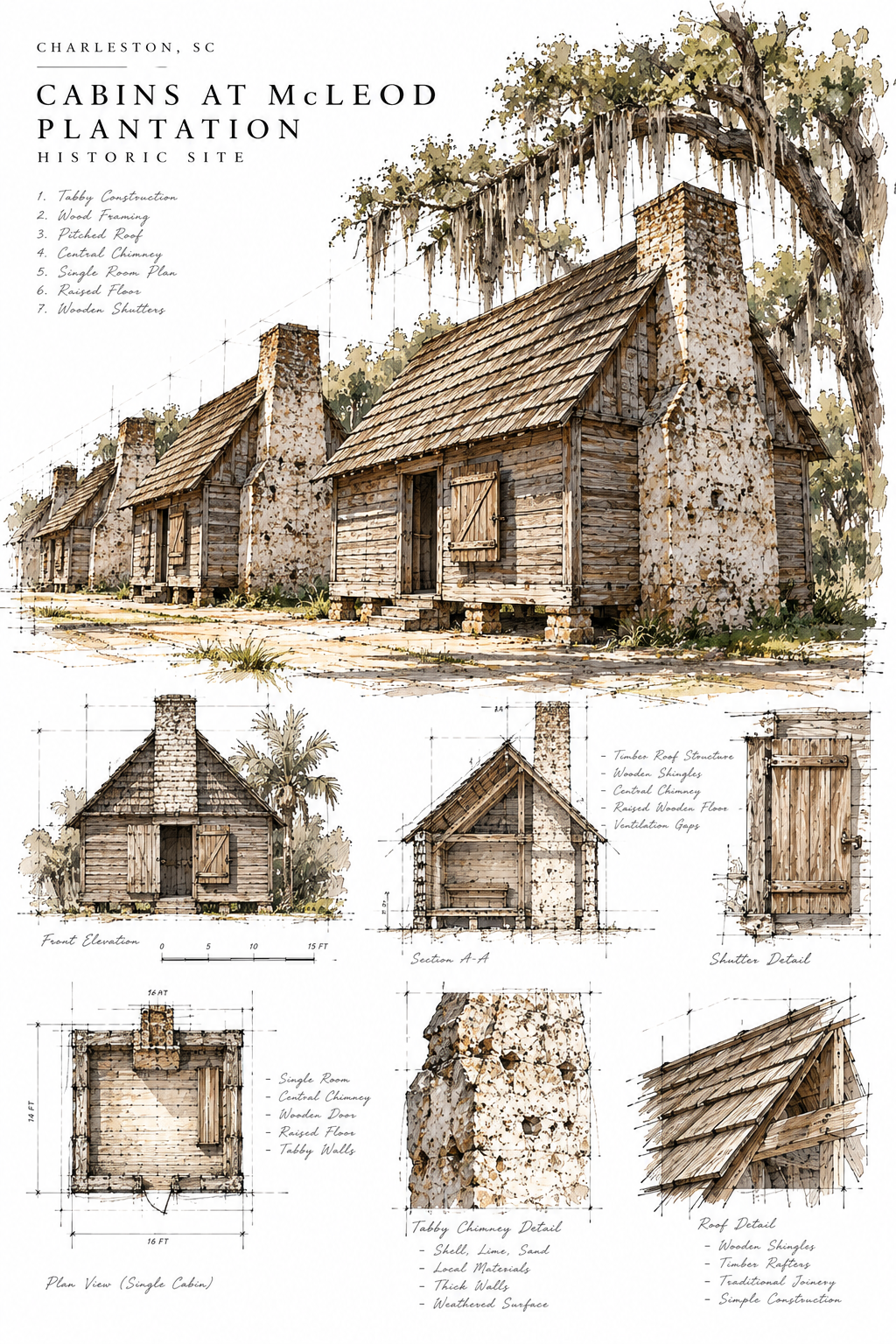 Cabins at McLeod Plantation Historic Site — Charleston, SC