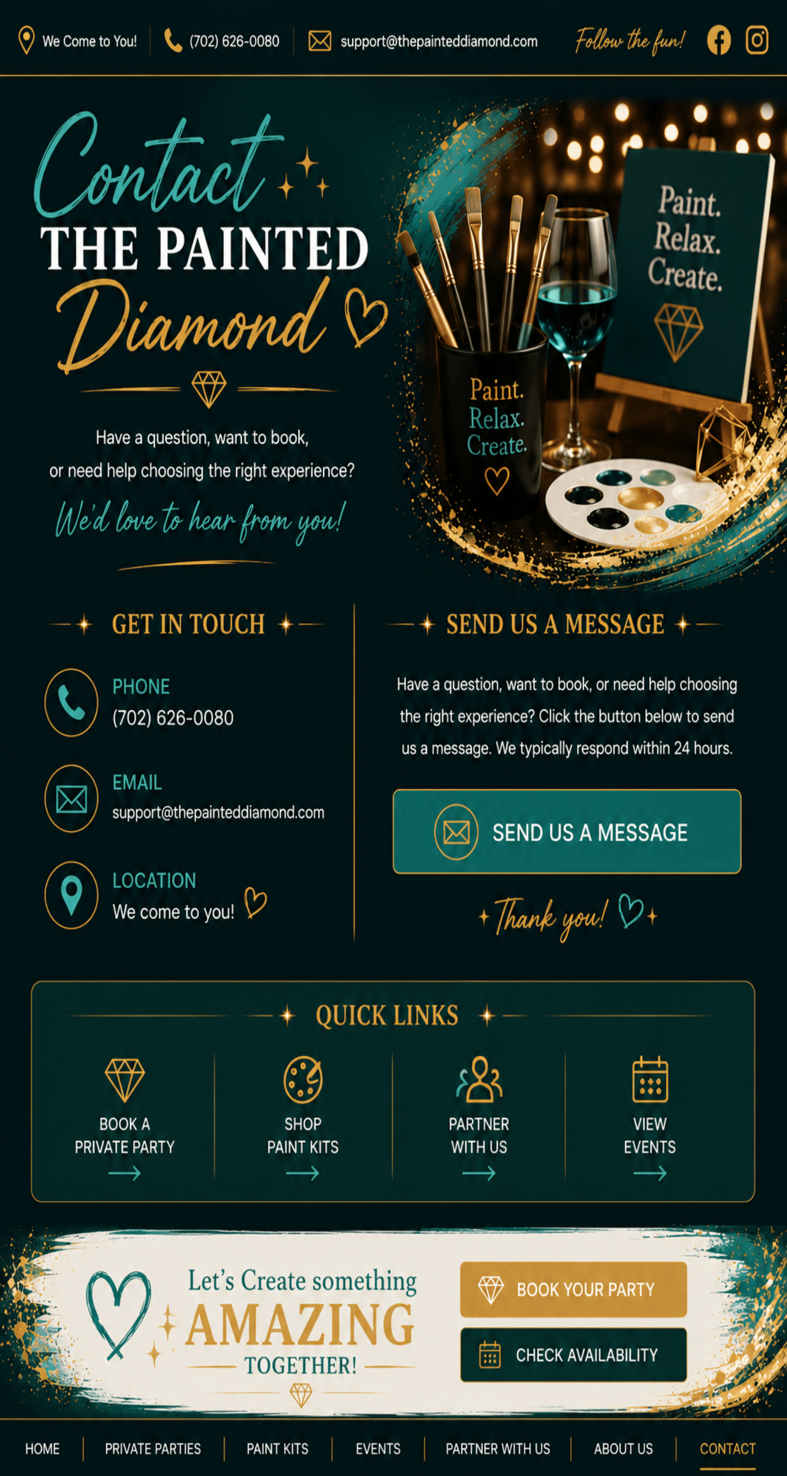 Contact The Painted Diamond