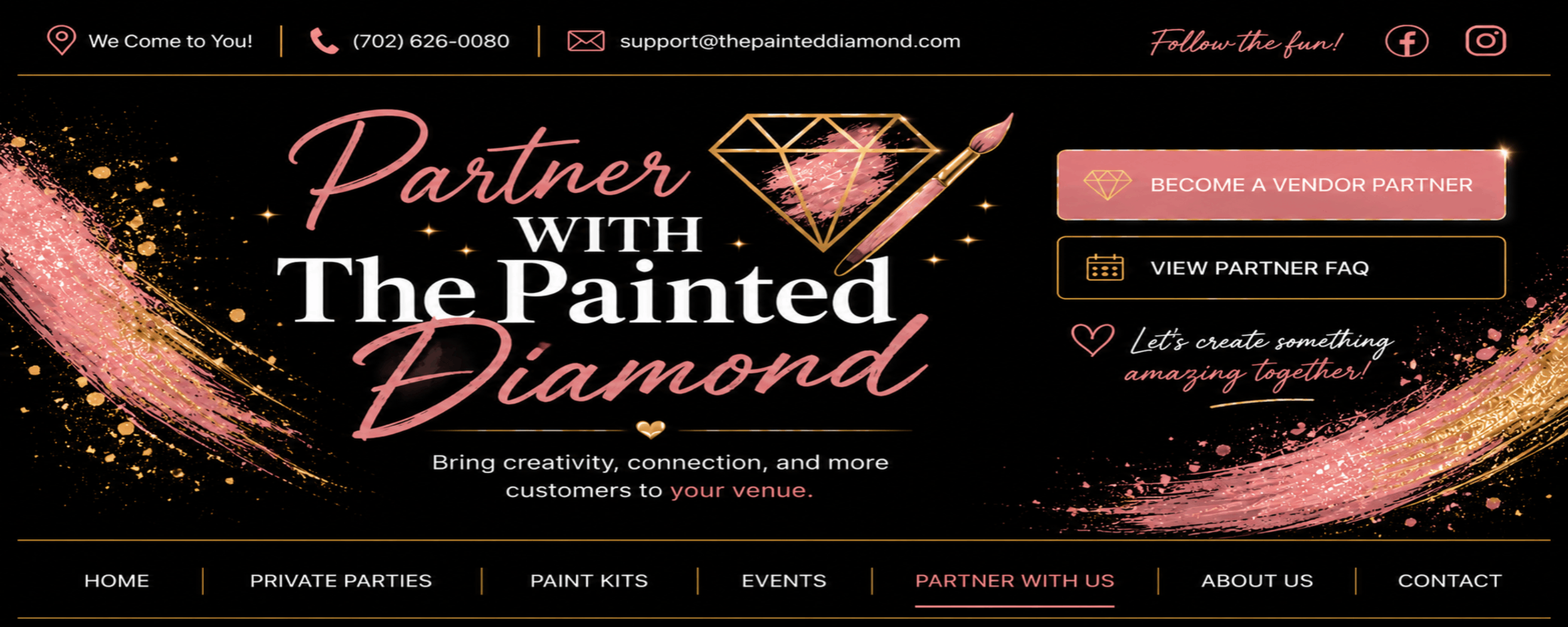 Partner With The Painted Diamond header