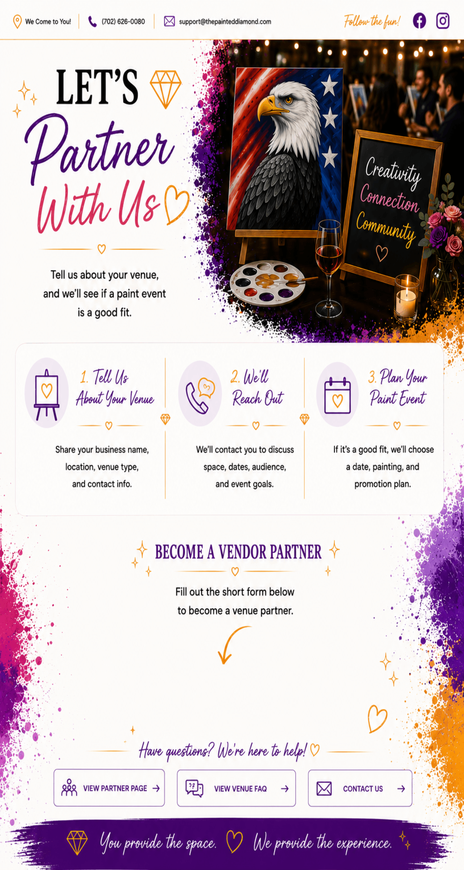 Partner With Us form page