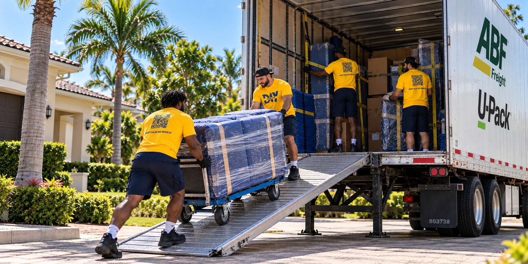 DIY Moving Help movers loading a moving trailer