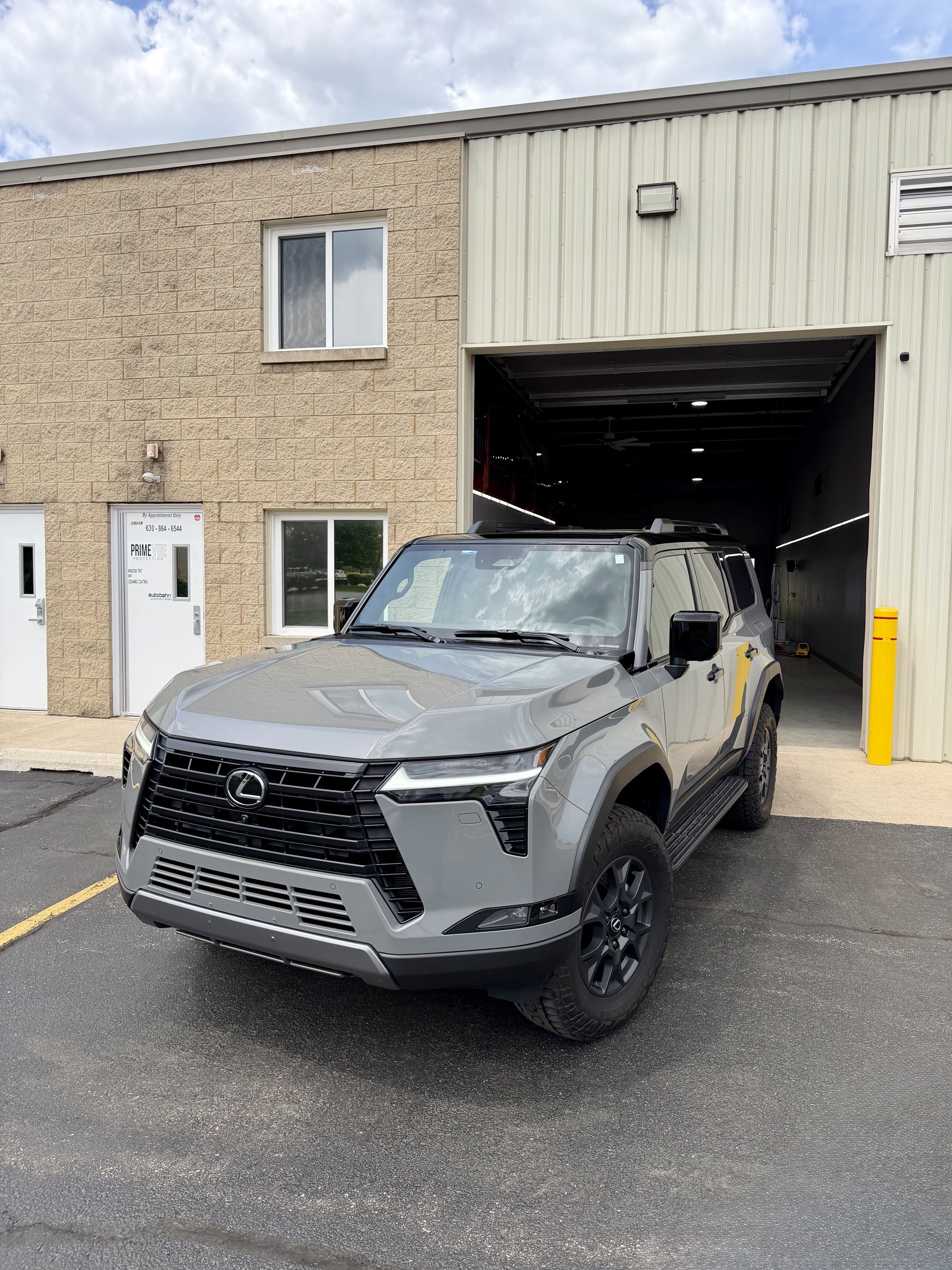 Gray Lexus GX paint protection film project at PrimeVue Protection in Plainfield Illinois