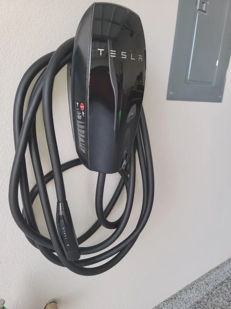 San Fernando Valley EV charger installation in garage