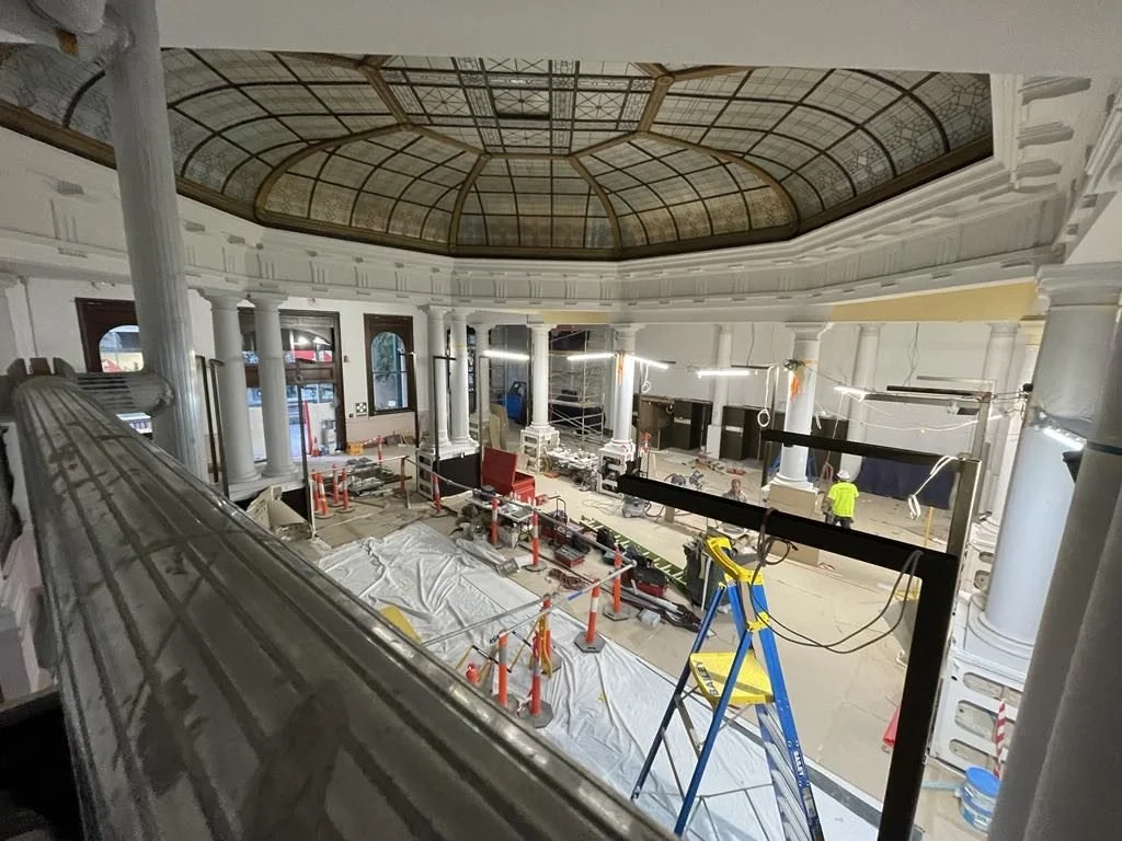 AV and data cable rough-in underway in a heritage-listed building in Brisbane, subcontracted to Connective Integrations