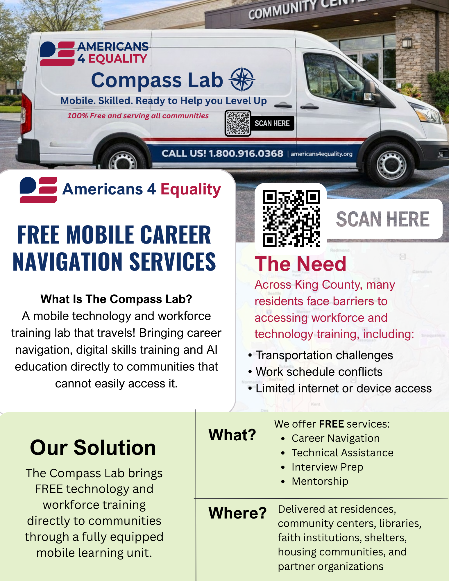 A4E Digital and Career Navigators Program Flyer