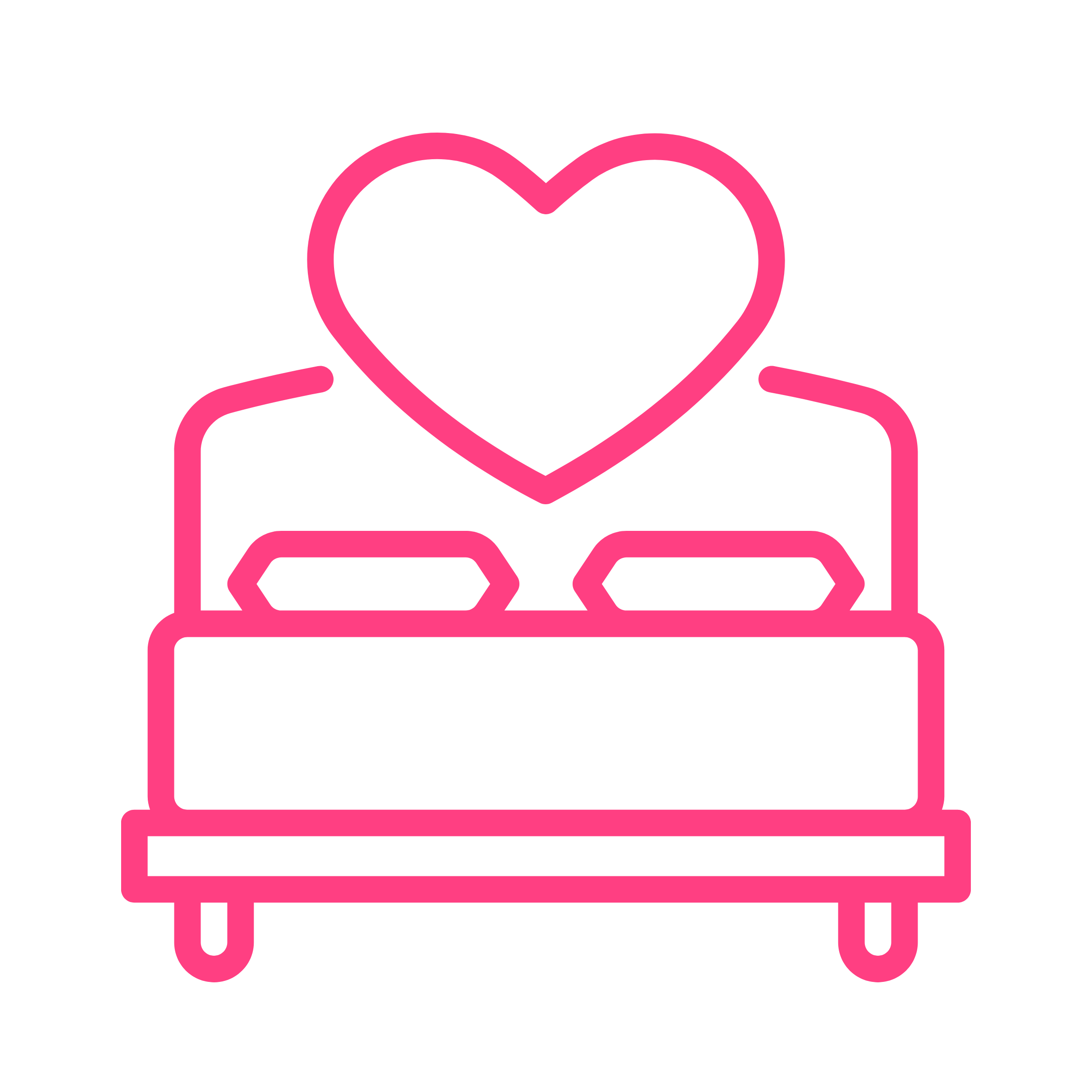 Pink facial bed icon for couples facial treatments at Kiwi Spa