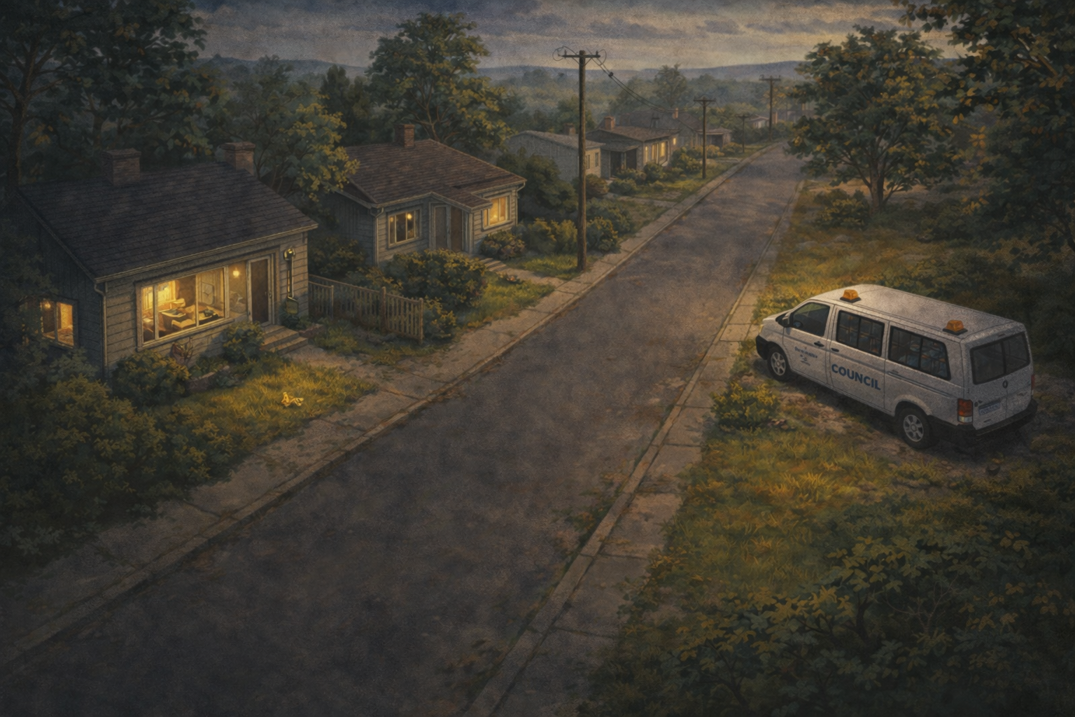 Illustrated neighbourhood map with key locations for Case Zero.