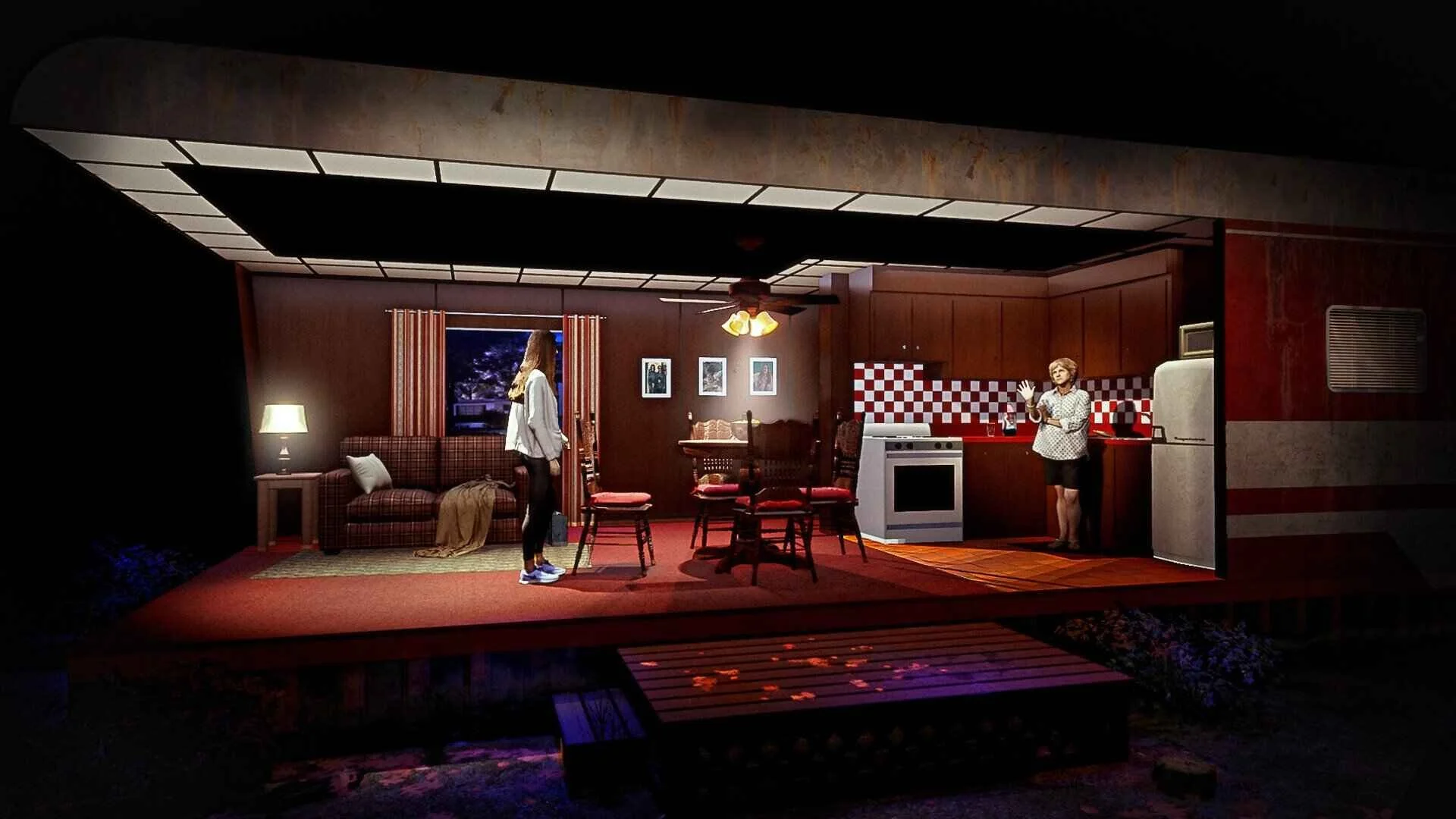 White Christmas scenic design by Brandon PT Davis