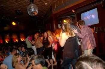 Crowd dancing at Excalibur nightclub in Chicago