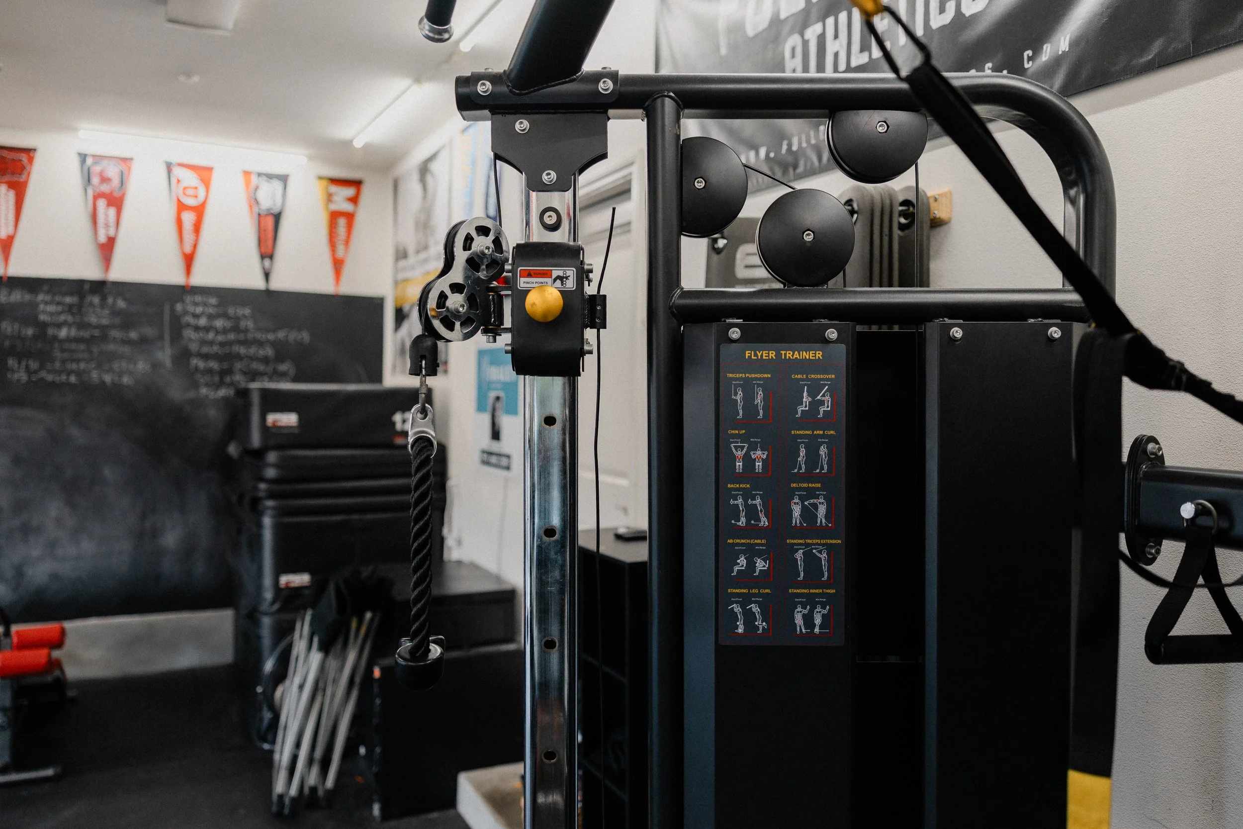 Cable machine station at FullRange Athletics Irvine