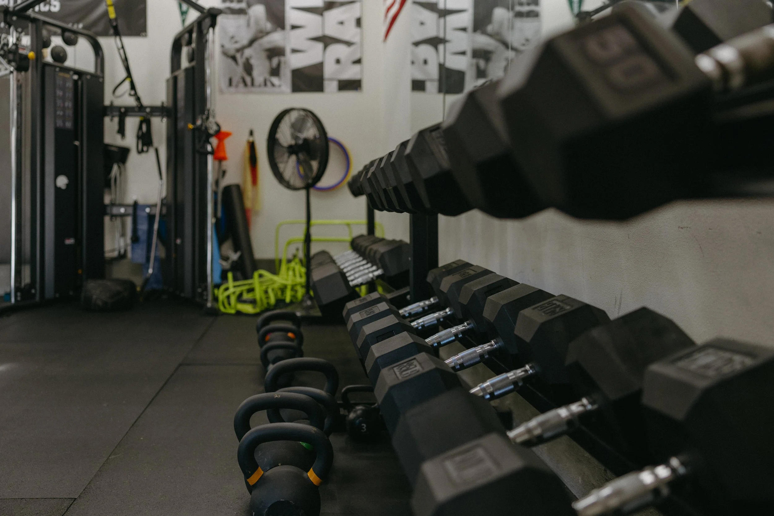 Private garage gym at FullRange Athletics in Irvine