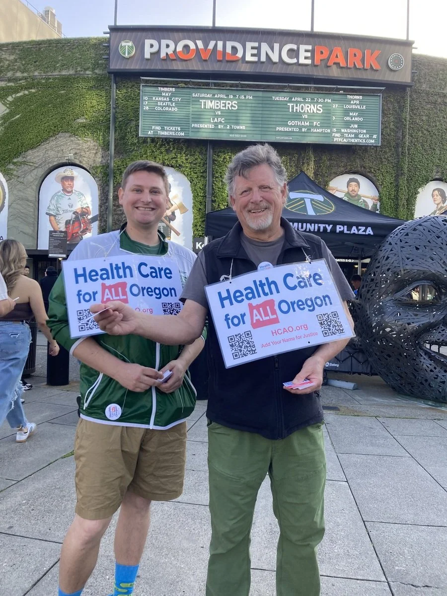 HCAO volunteers at a Timbers game