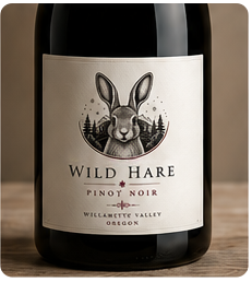 Wine bottle label mockup