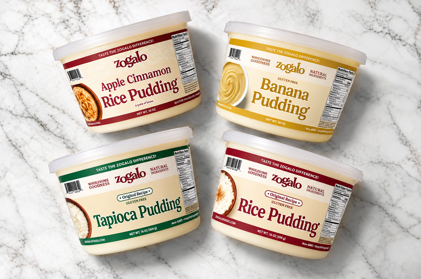 Zogalo Foods pudding lineup
