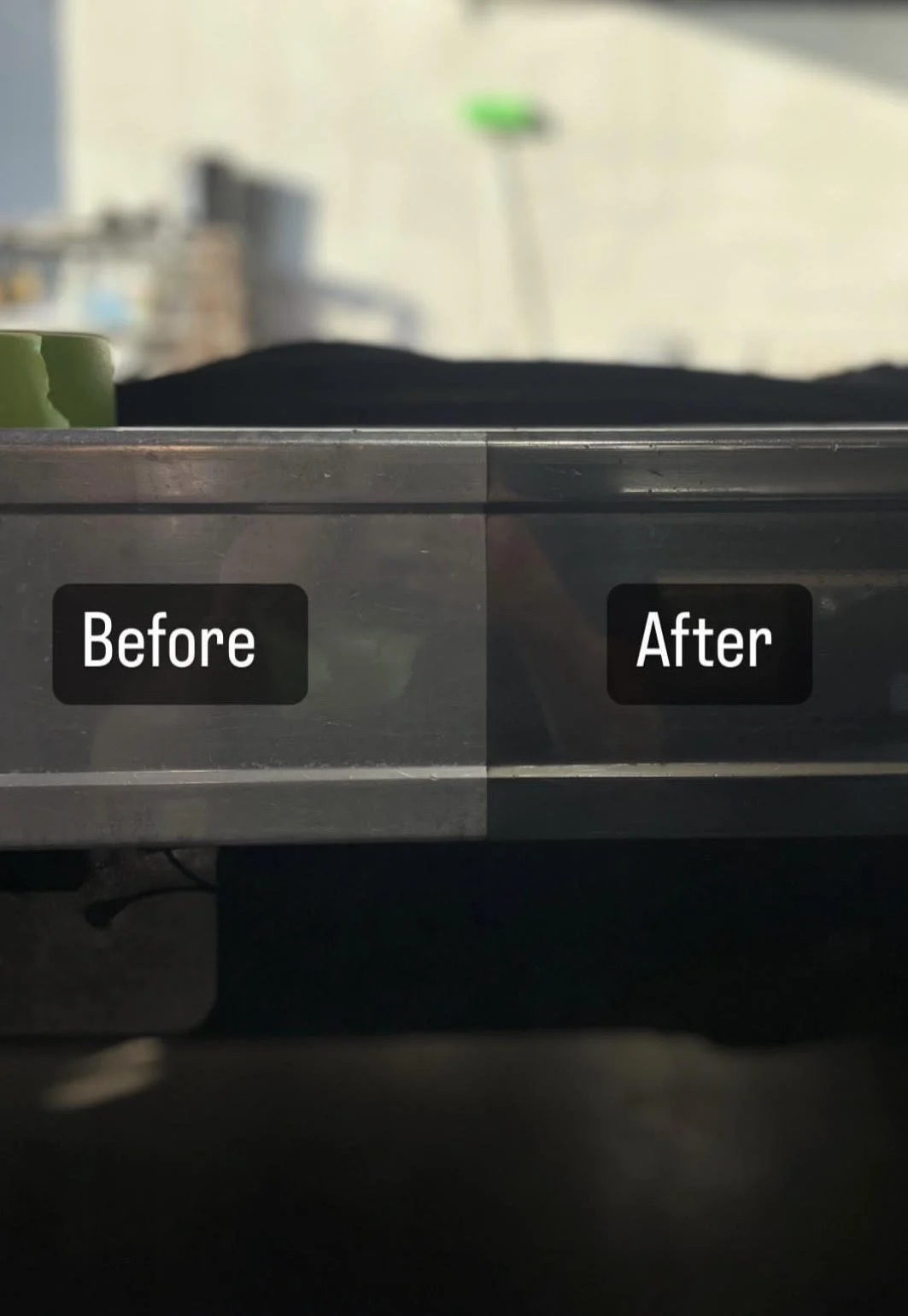 Before and after car detailing results