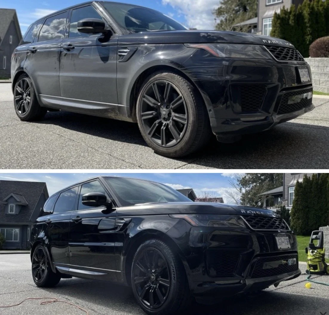 Before and after paint correction results