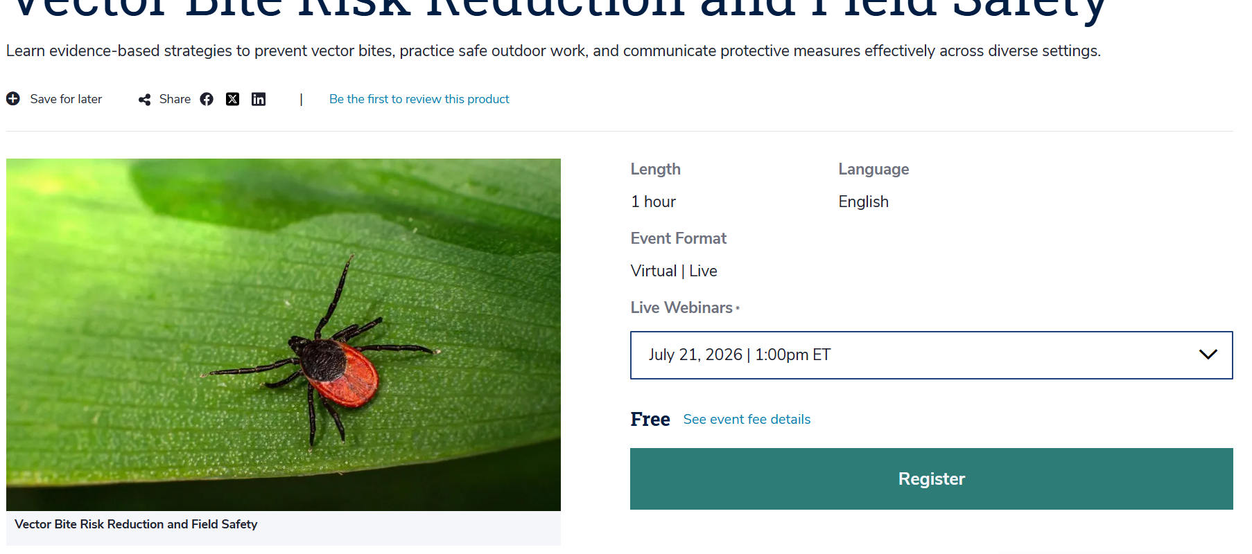 VectorED Academy Webinar Series