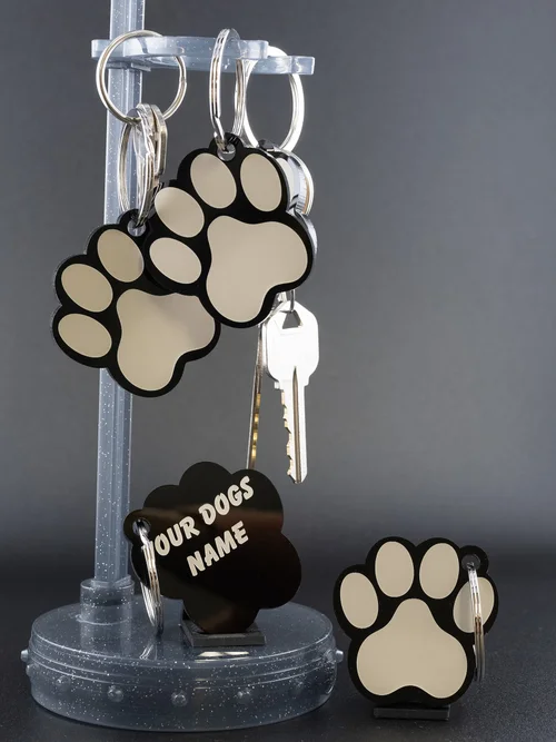 Custom paw print keychains