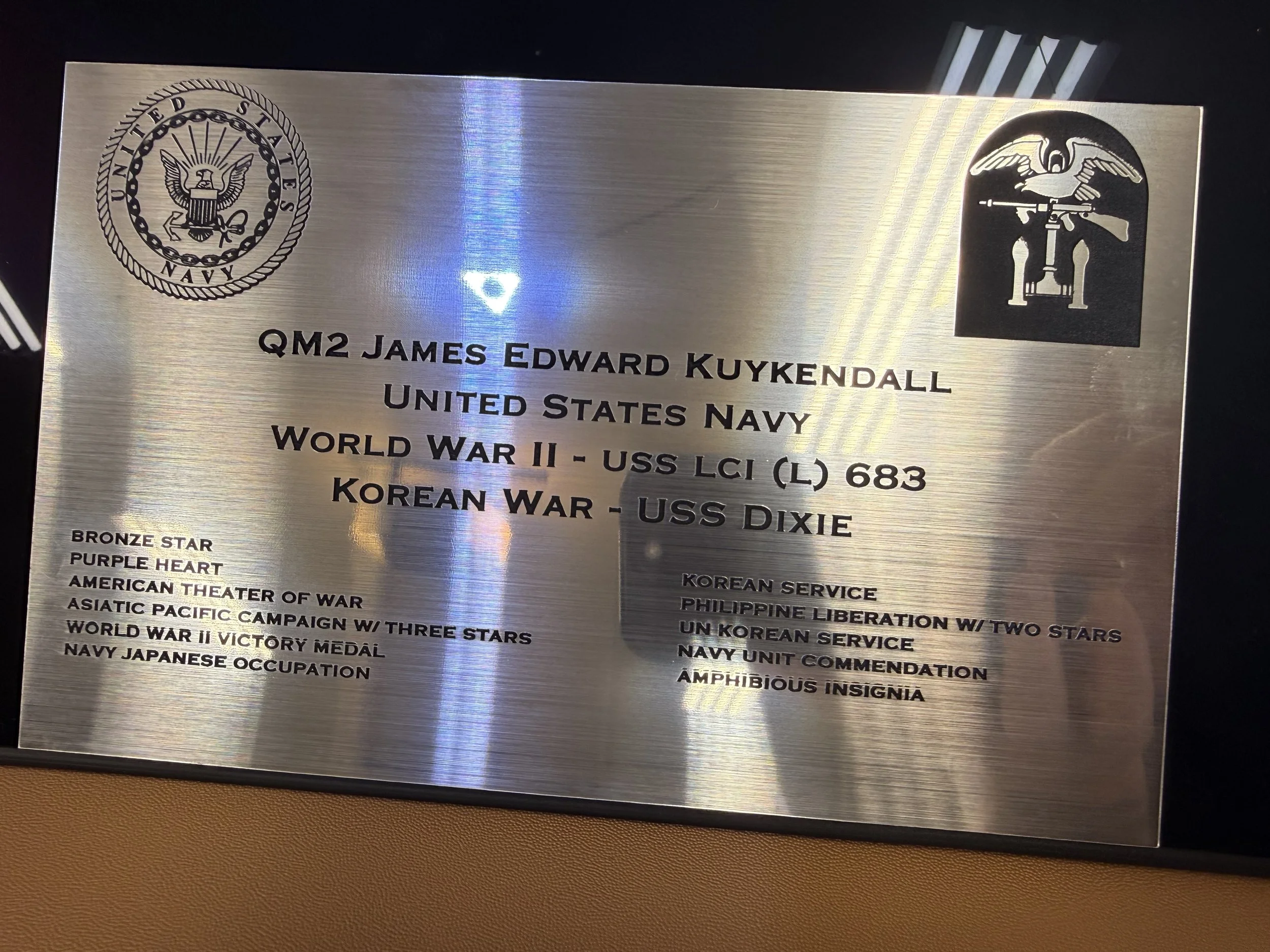 Military honor plaque — Signature Lasers