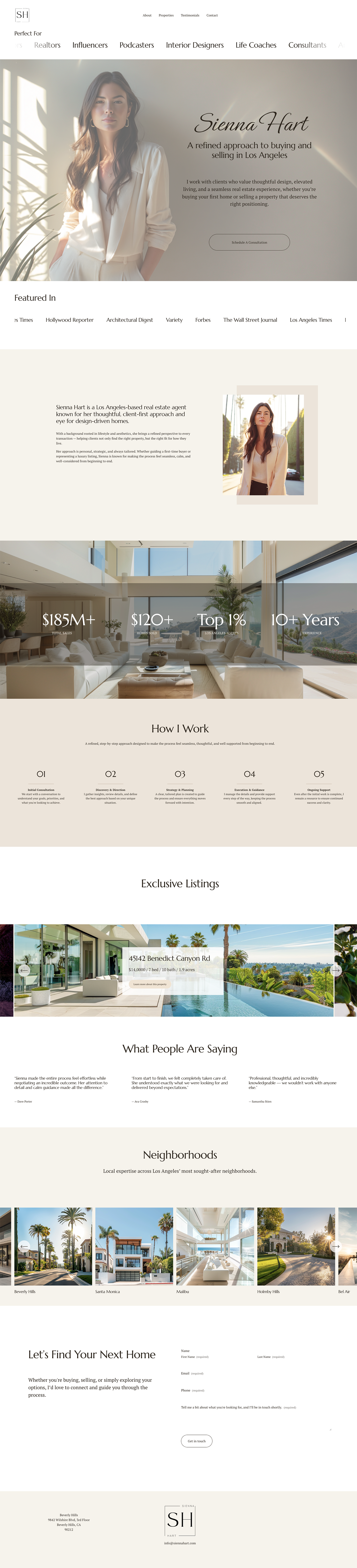 Sienna Hart full website preview