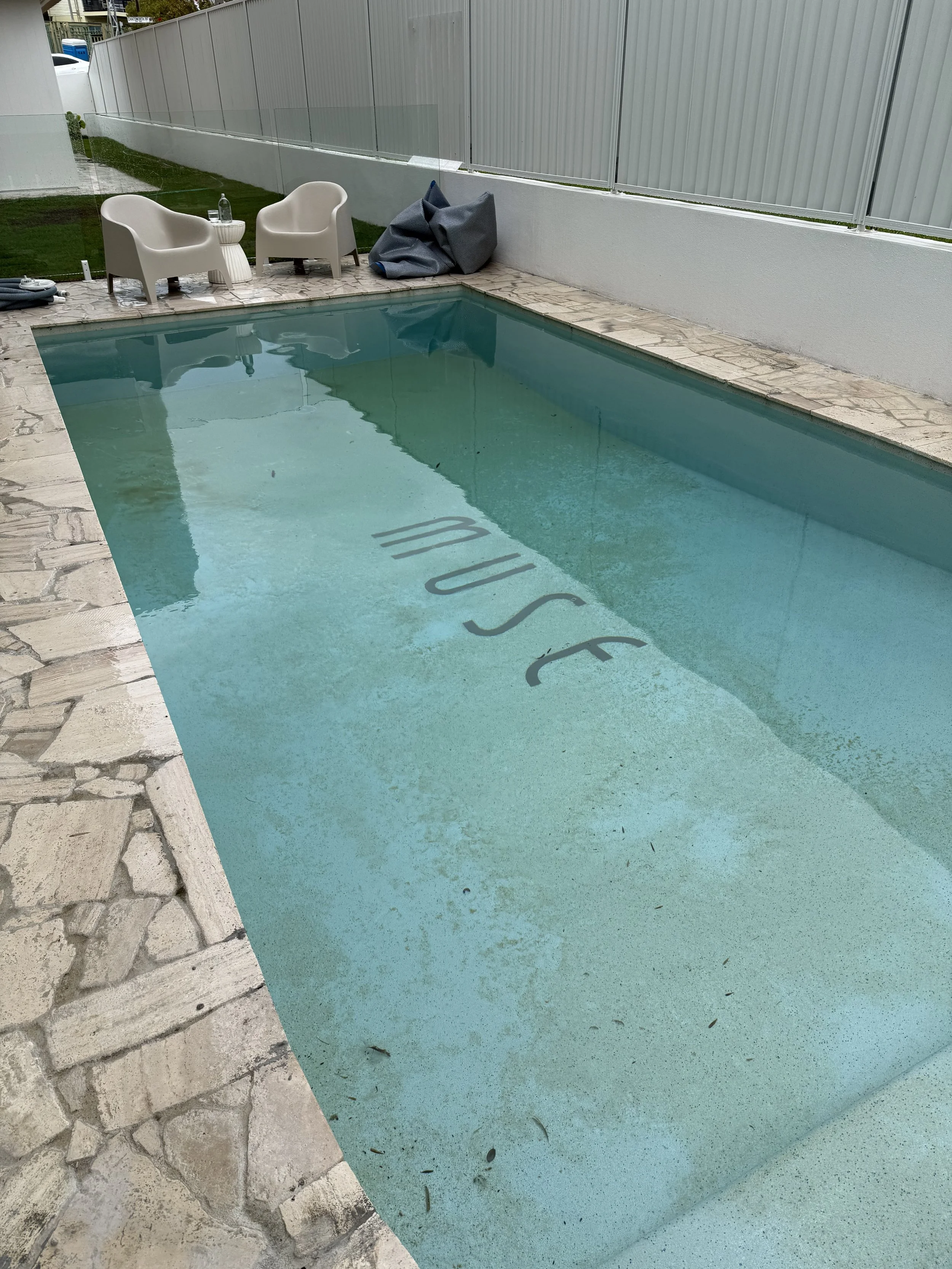 A second pool before vacuuming