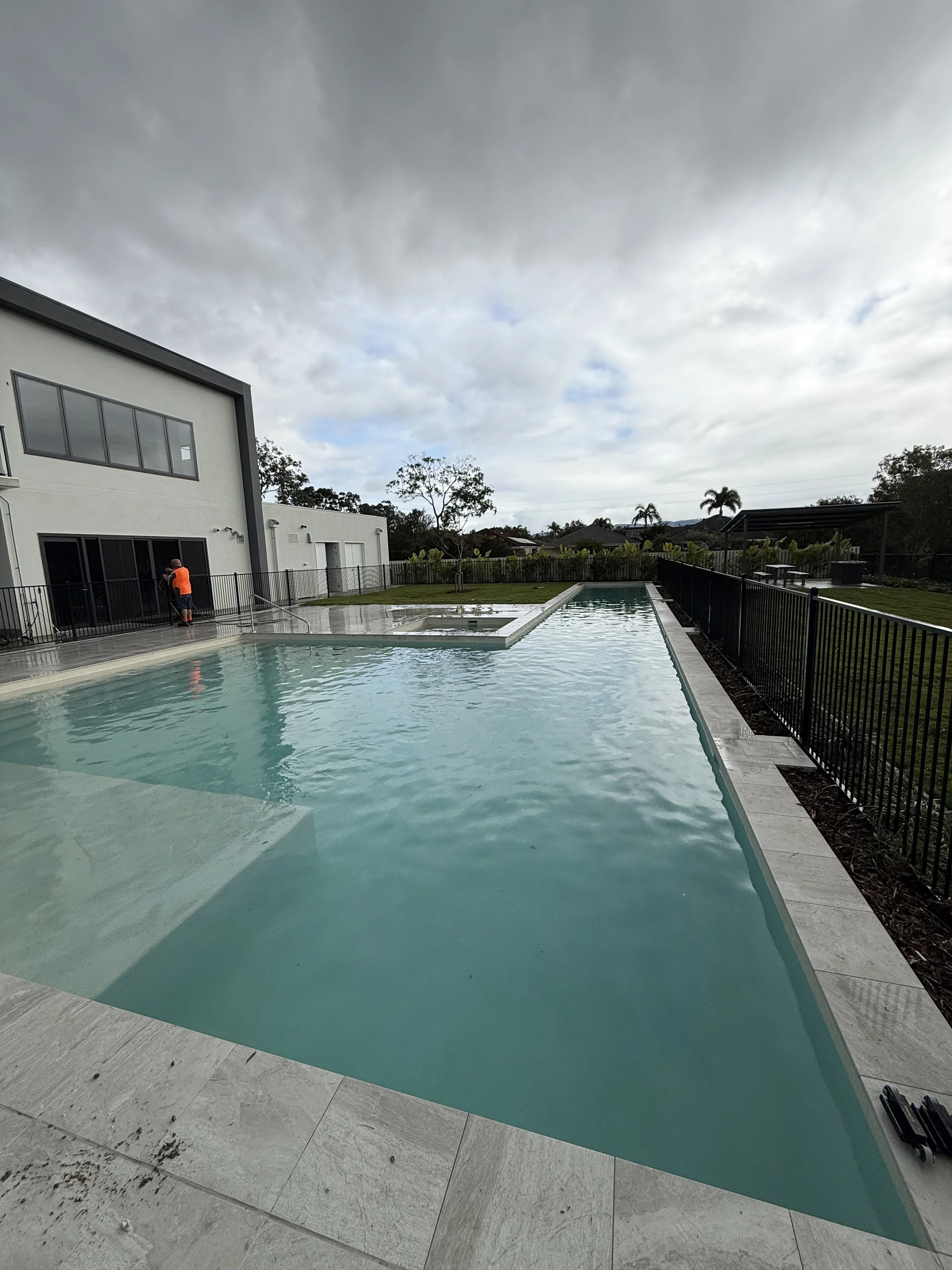 The same pool after a full vacuum and clean