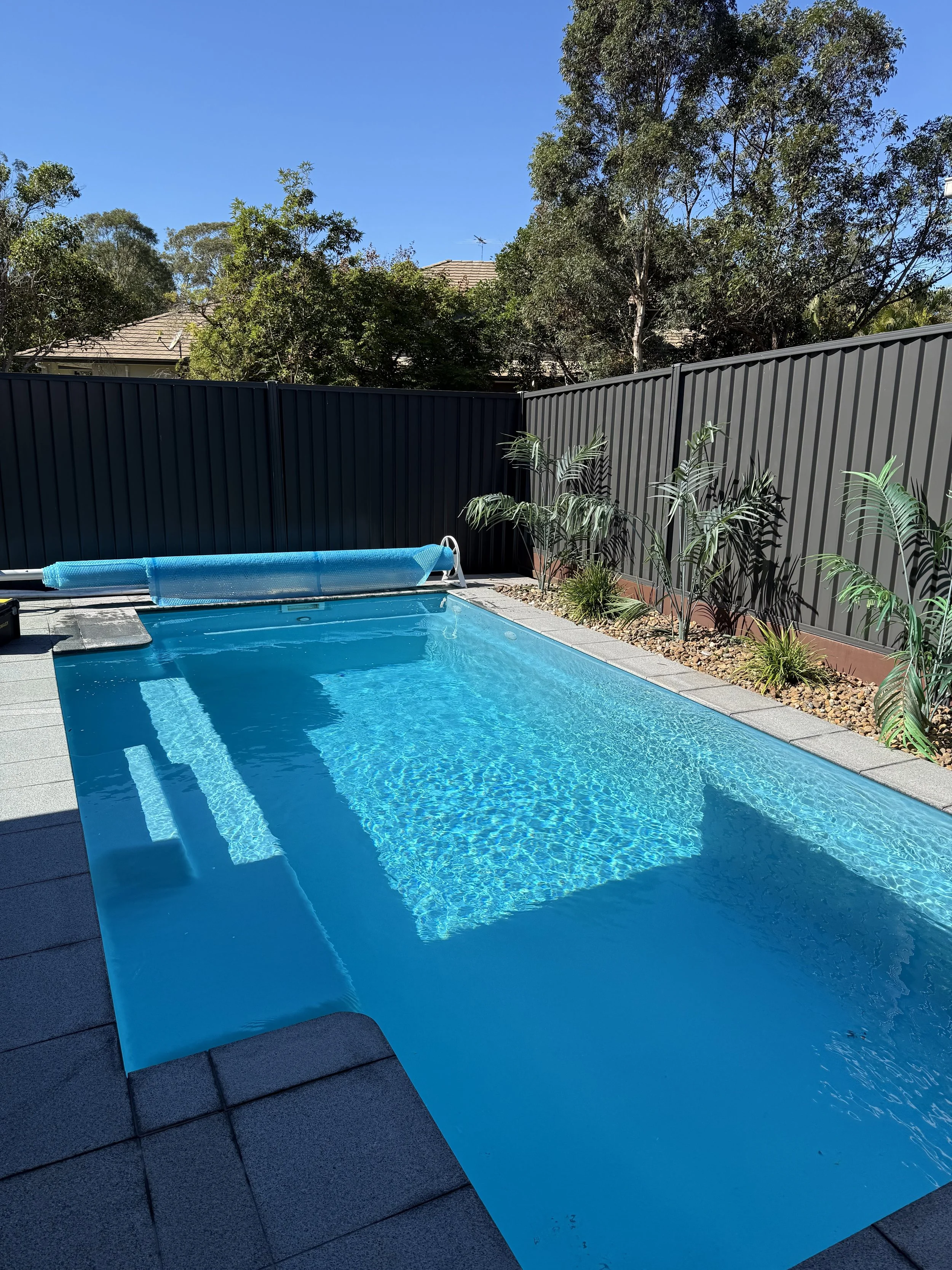 The finished result, clear and ready to swim in