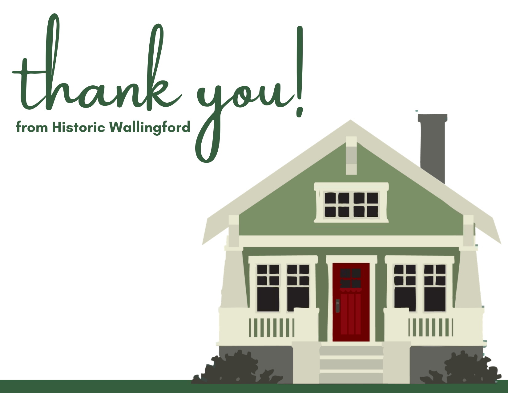 Thank you card front