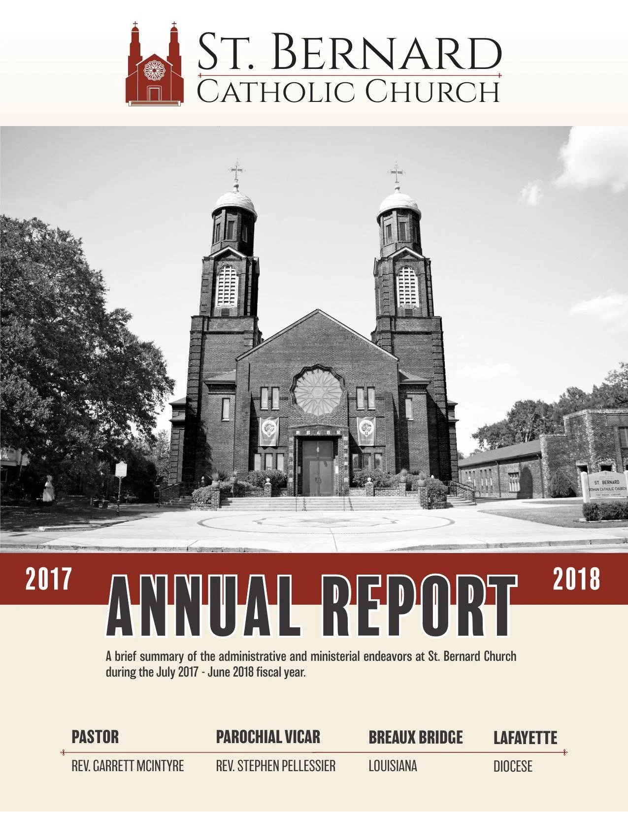 St. Bernard Church Annual Report cover